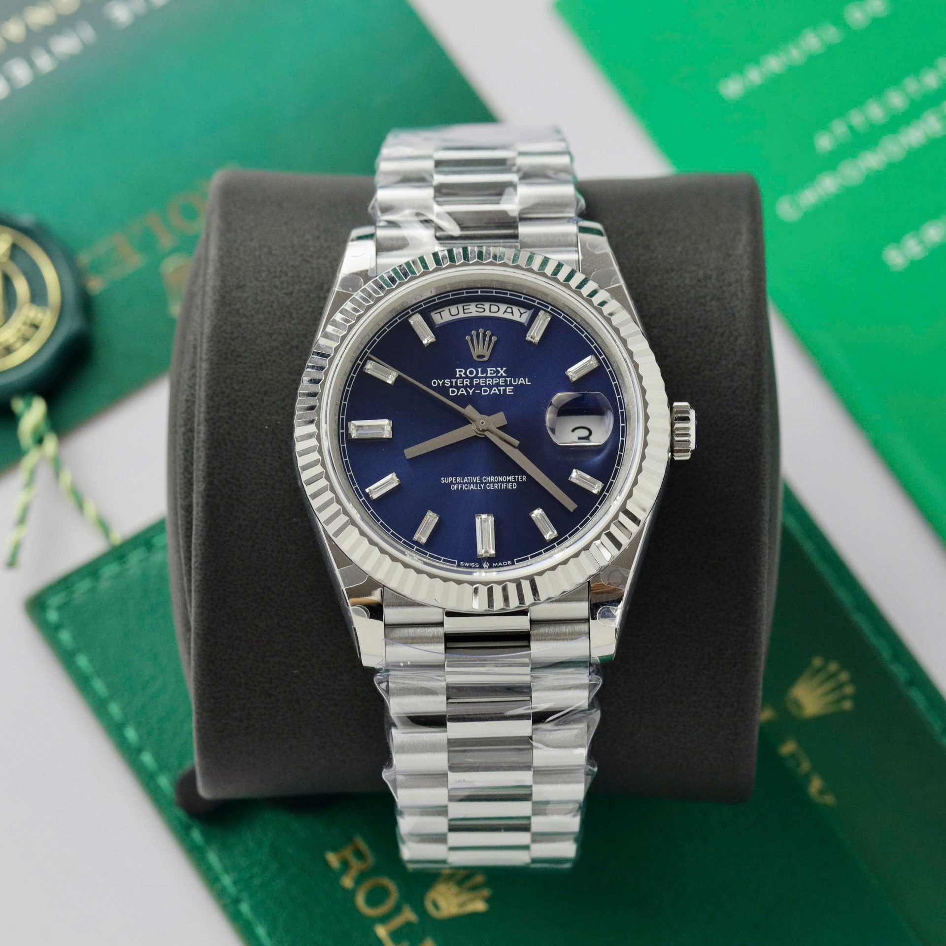 Rolex Replica Watch Day-Date 228236 Dial Blue Weight 178gram GM Factory 40mm - Soul Replicas