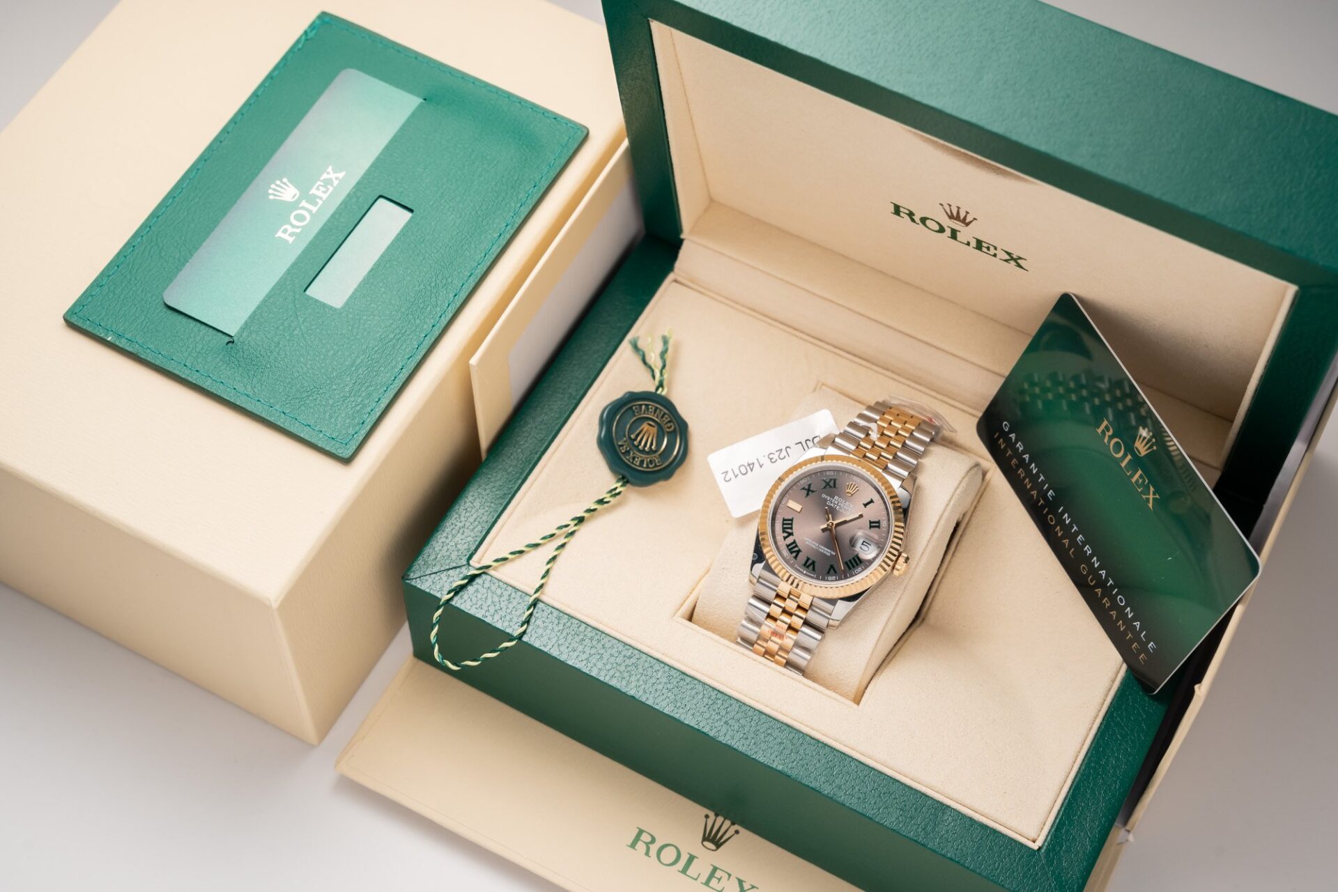 Rolex Replica Watch DateJust Dial Wimbledon Gold Wrapped GM Factory 36mm - Soul Replicas