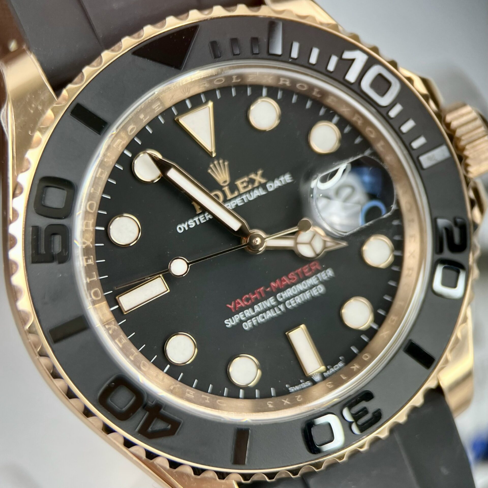 Rolex Yacht-Master 116655 Replica Watch Rose Gold Clean Factory 40mm - Soul Replicas