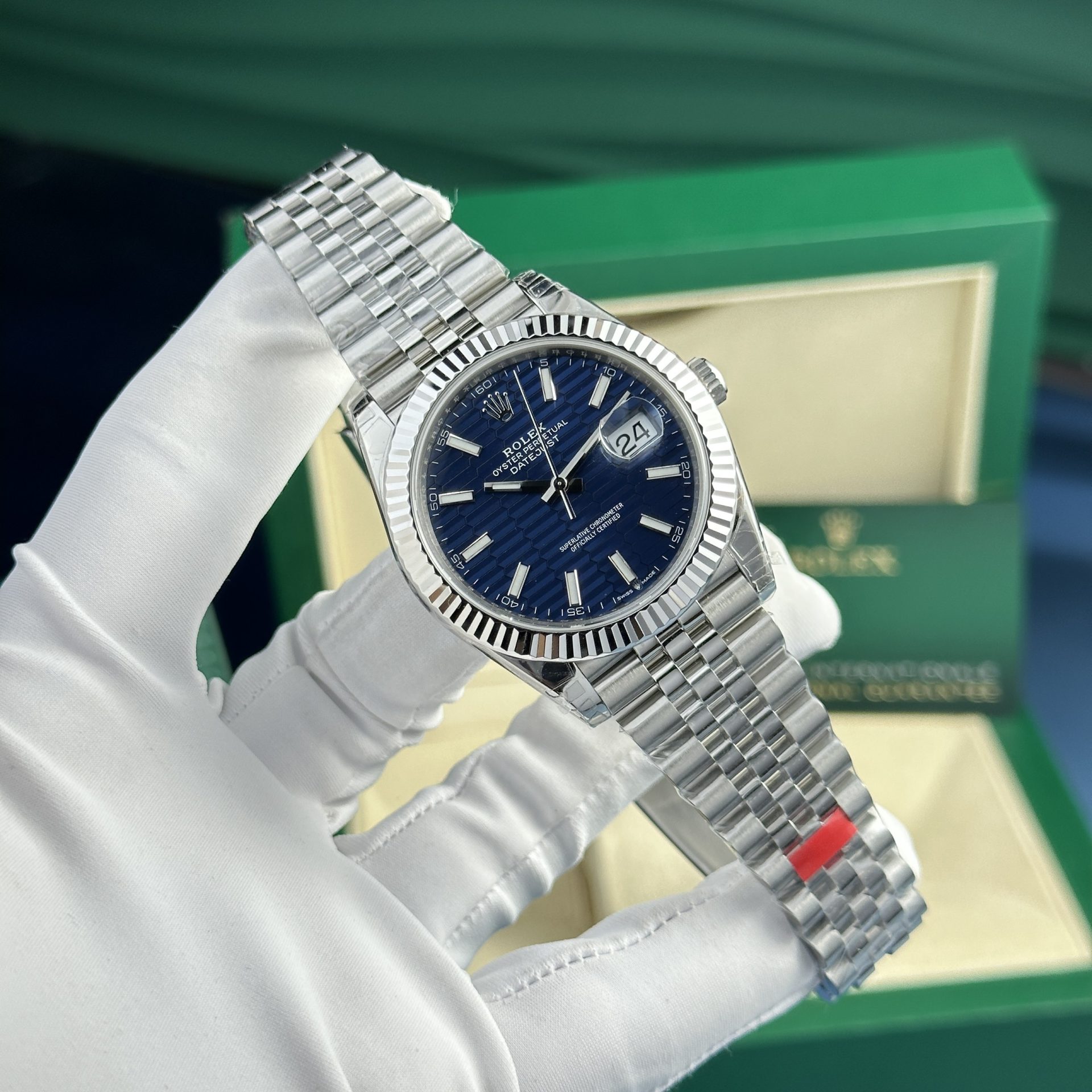 Rolex Replica Watch DateJust 126334 Blue Motif Dial VS Factory 41mm - Soul Replicas
