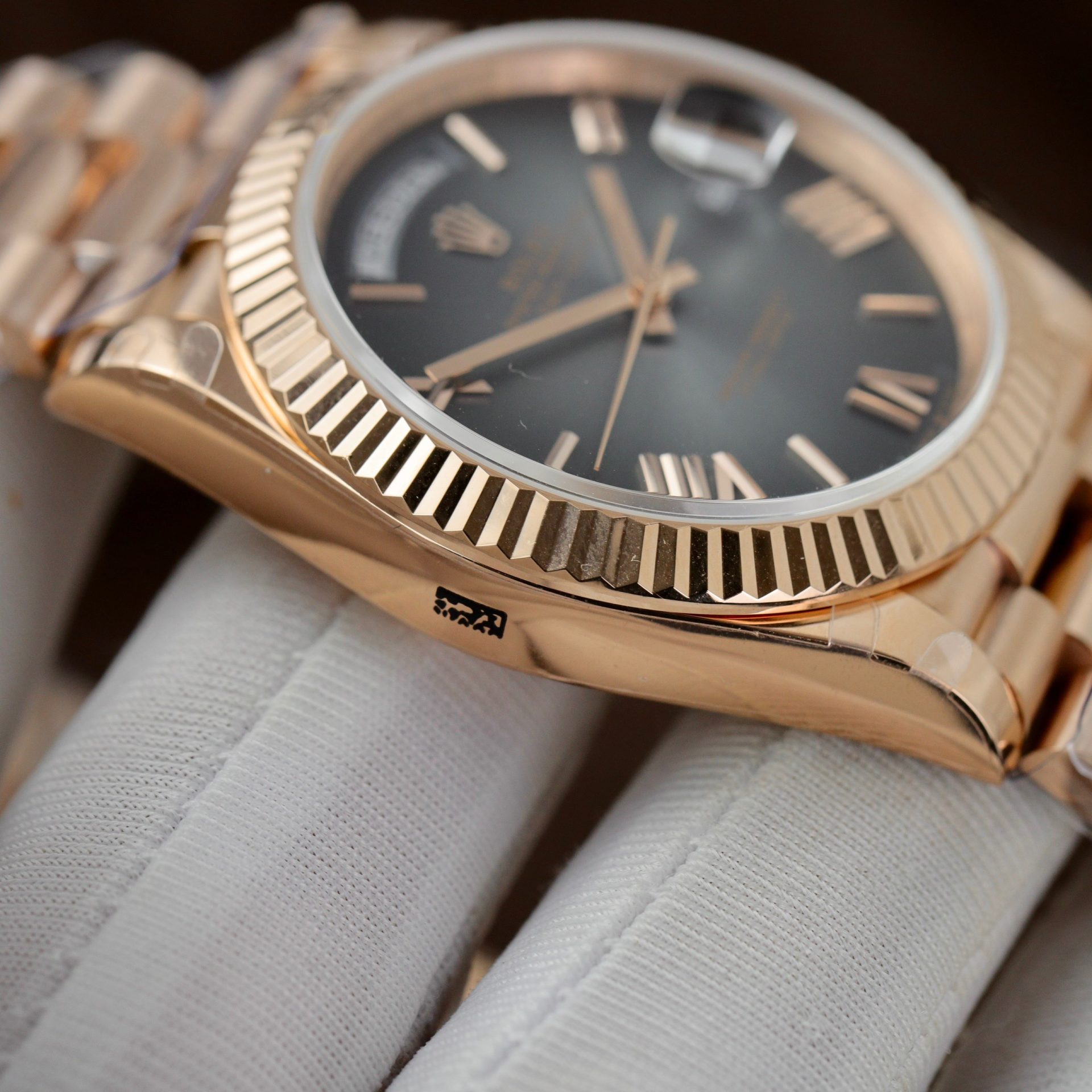 Rolex Clone Watch Day-Date Dial Gray Ombre 185 Grams QF Factory 40mm - Soul Replicas