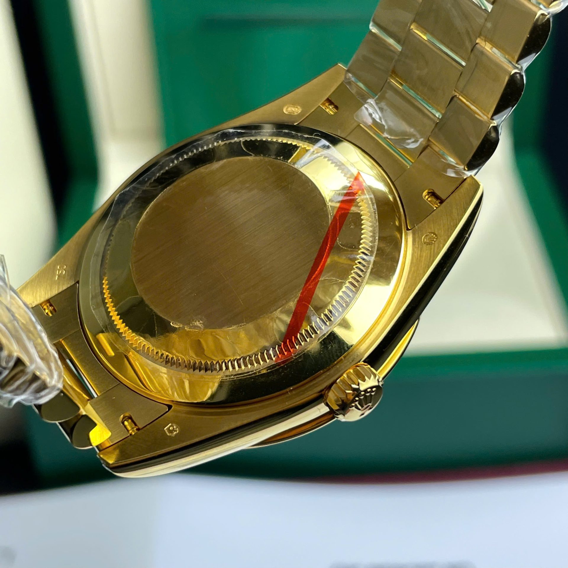 Rolex Day-Date Replica Watch Gold Wrapped + Moissanite Diamonds Weight 173 Gram 40mm - Soul Replicas