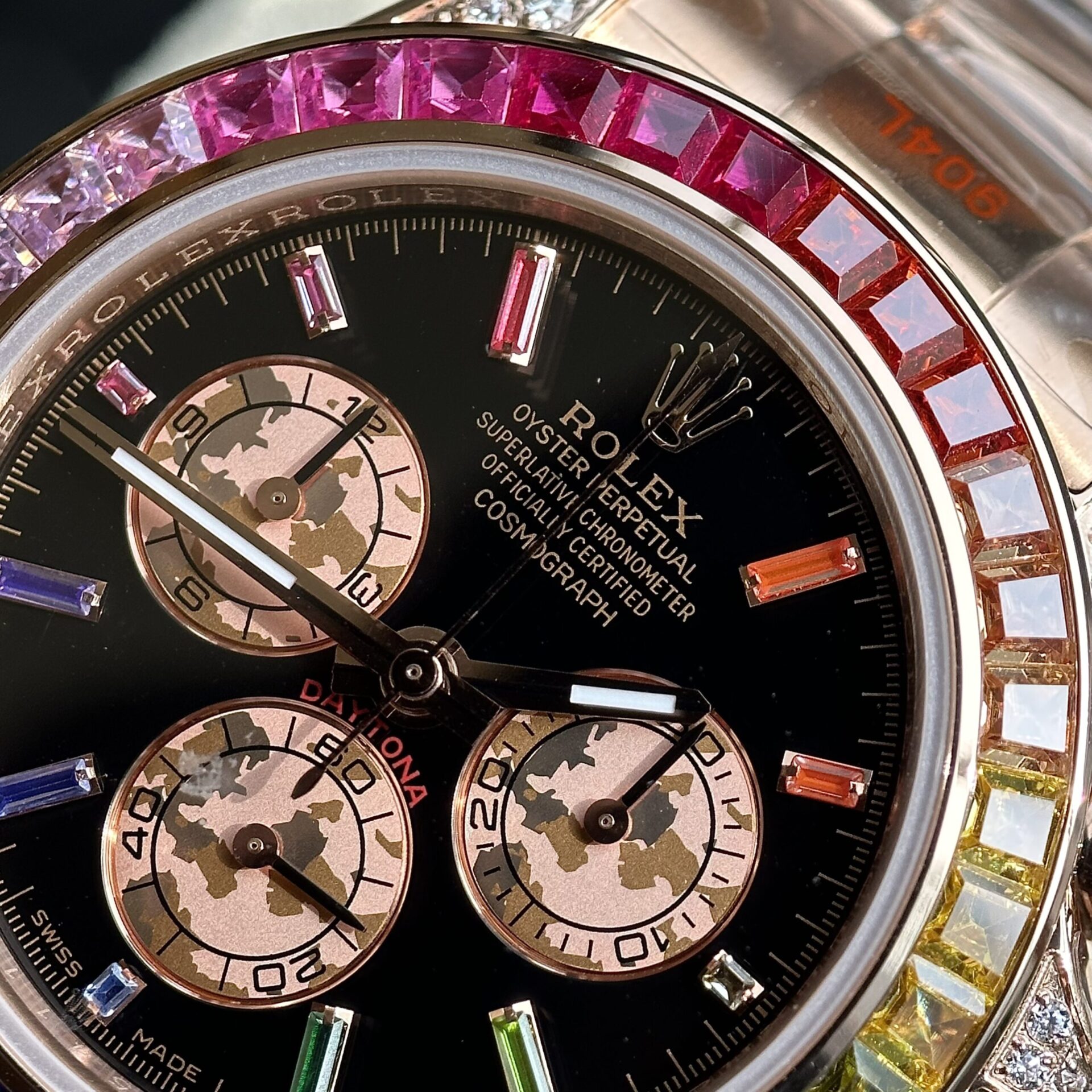 Rolex Fake Watch Daytona Rainbow Black Dial TW Factory 40mm - Soul Replicas