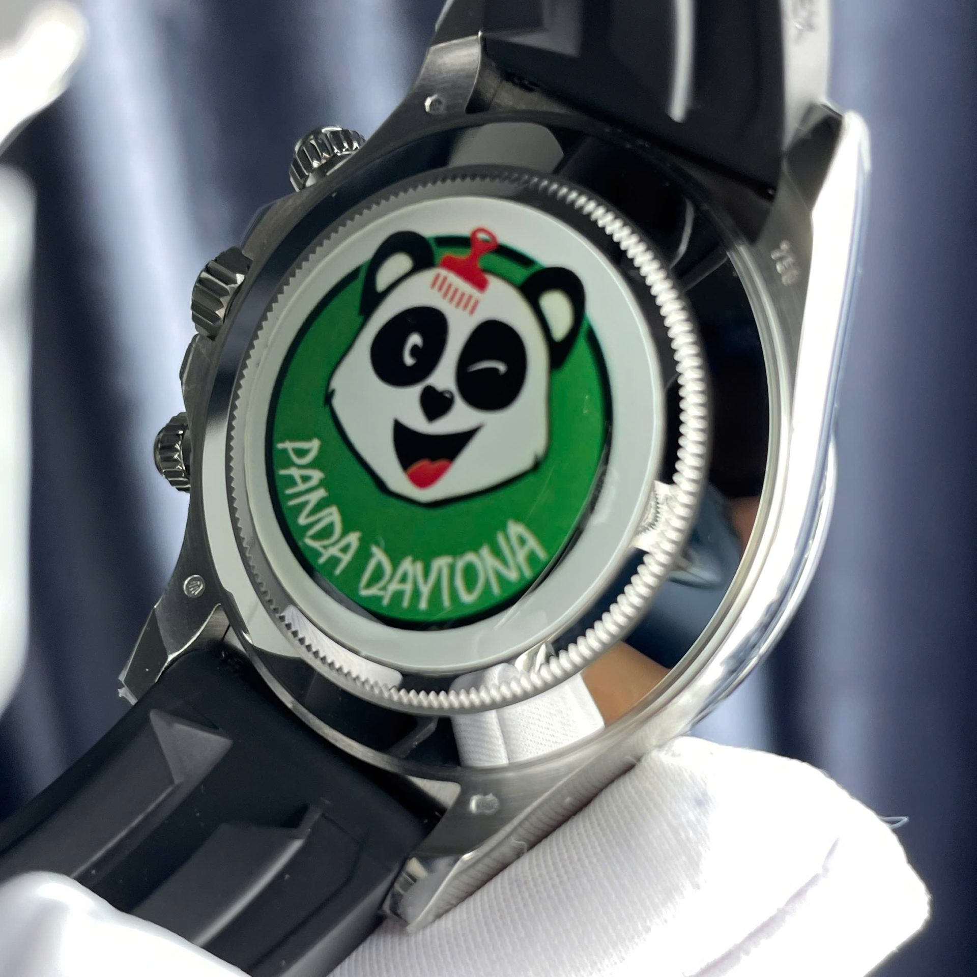 Rolex Cosmograph Daytona Eye Of The Tiger Replica Watch Custom Moissanite Baguette Diamonds 40mm - Soul Replicas