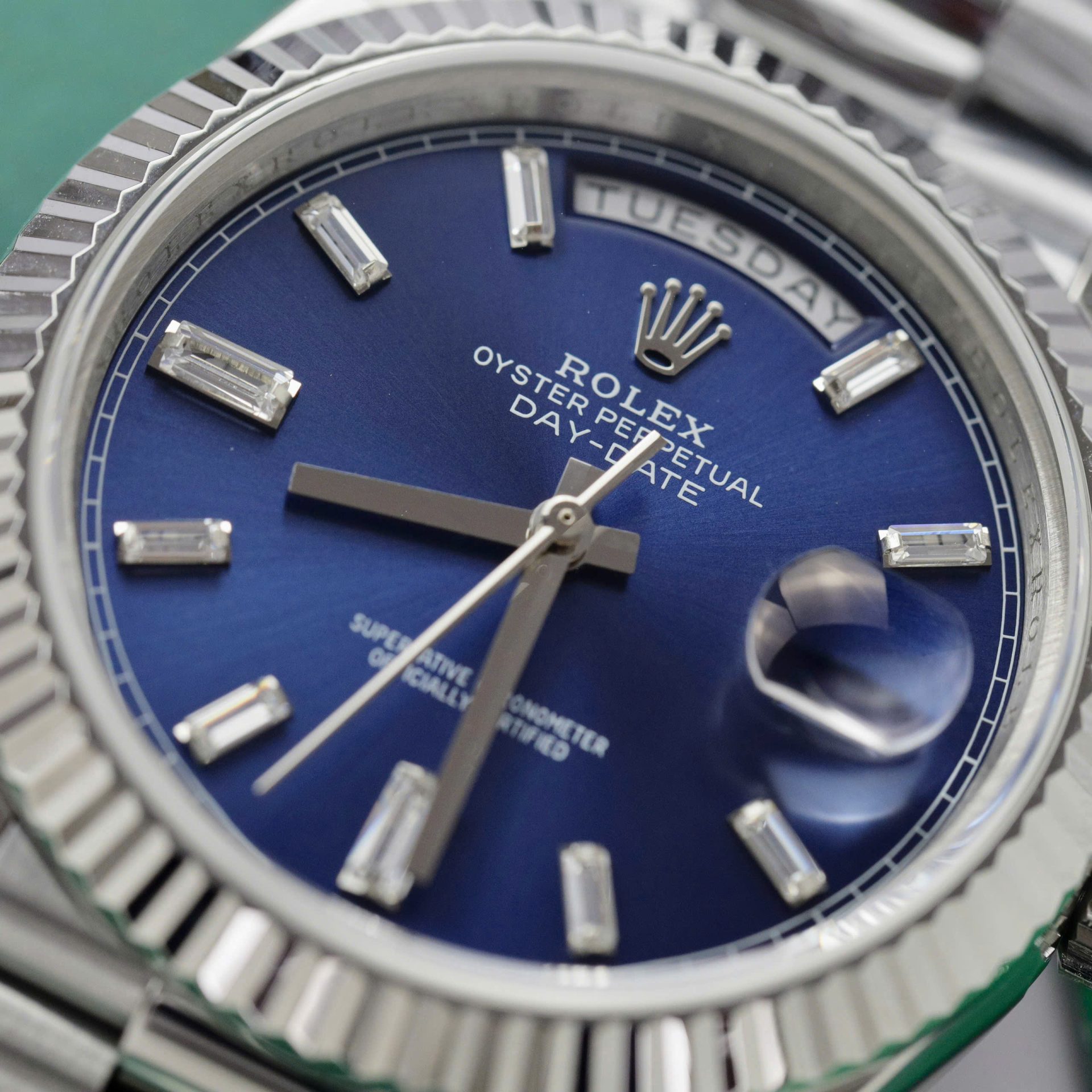 Rolex Replica Watch Day-Date 228236 Dial Blue Weight 178gram GM Factory 40mm - Soul Replicas