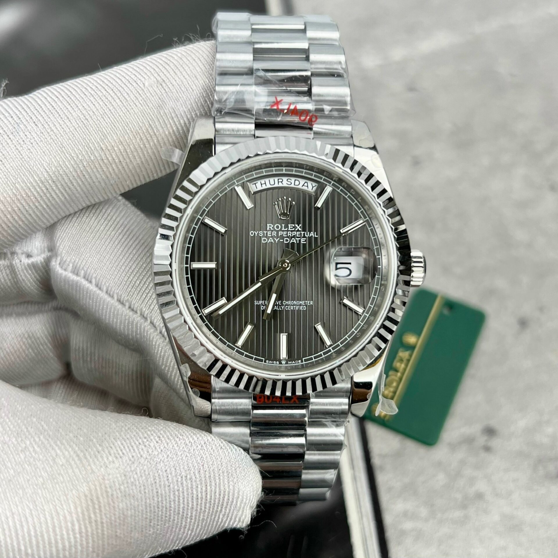 Rolex Day-Date 228236 Replica 11 Watch Grey Dial GM Factory 40mm - Soul Replicas