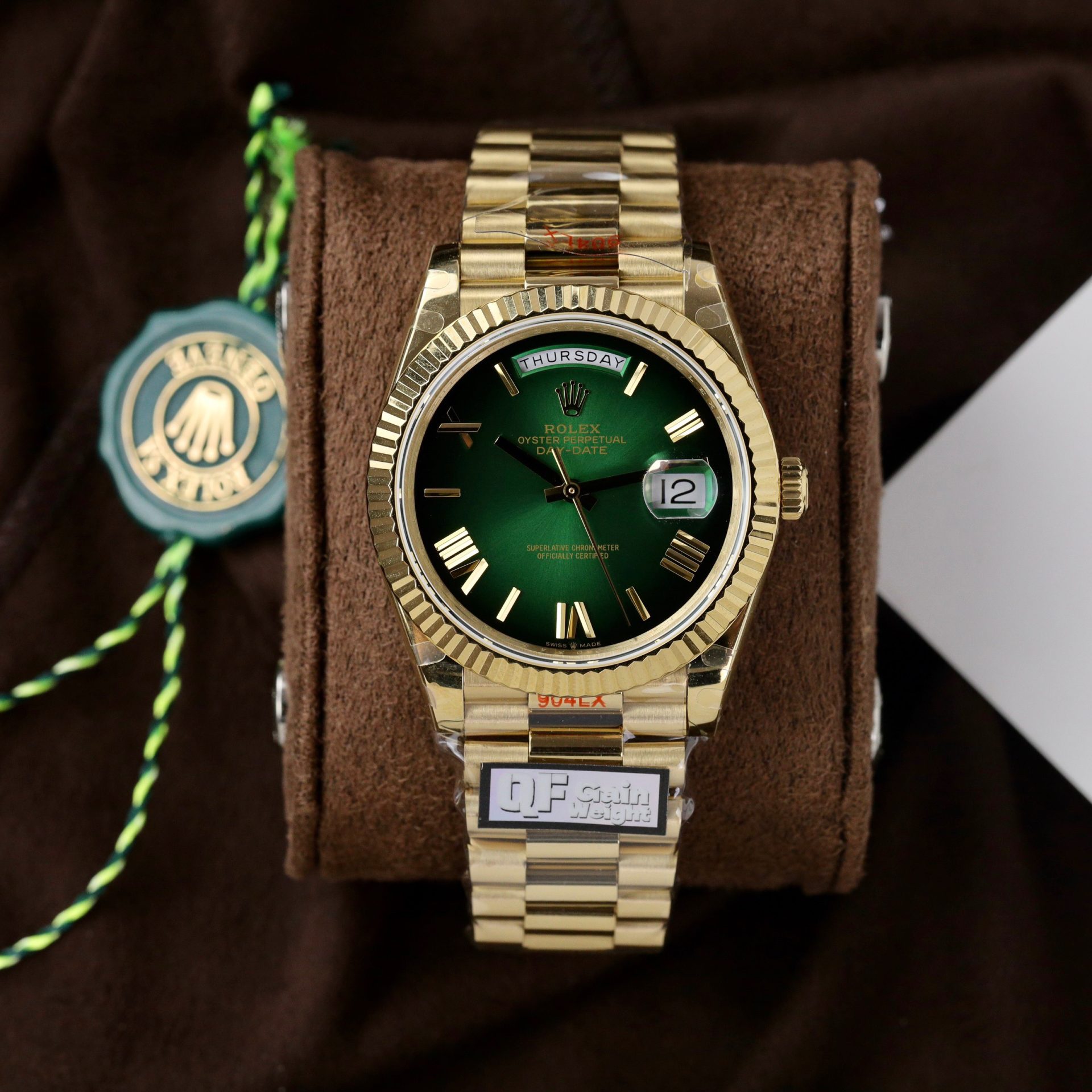 Rolex Replica Watch Day-Date 228238-0069 Green Ombre 185 Grams QF Factory 40mm - Soul Replicas