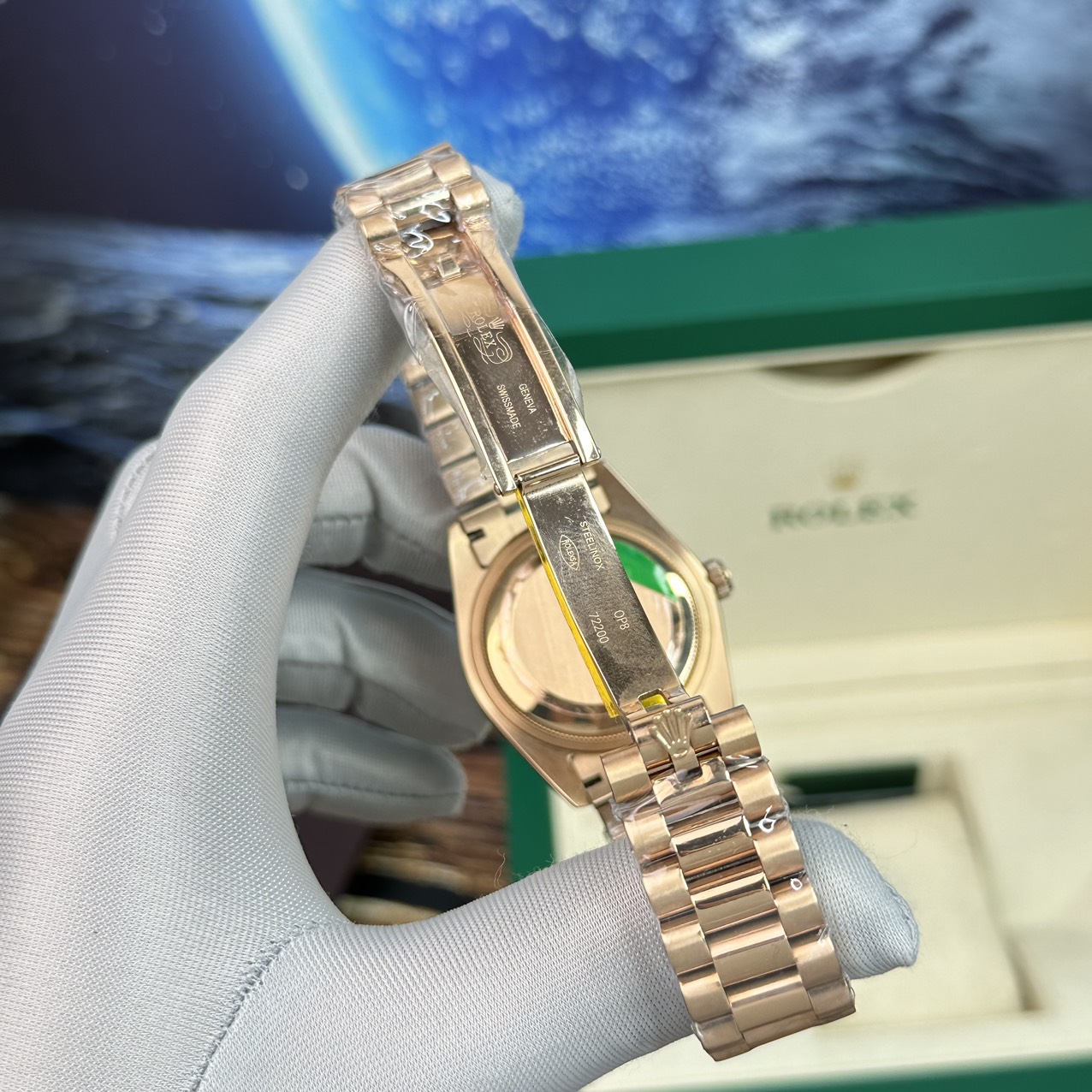 Rolex Fake Watch Day-Date Rose Gold Lava Dial BP Factory 40mm - Soul Replicas