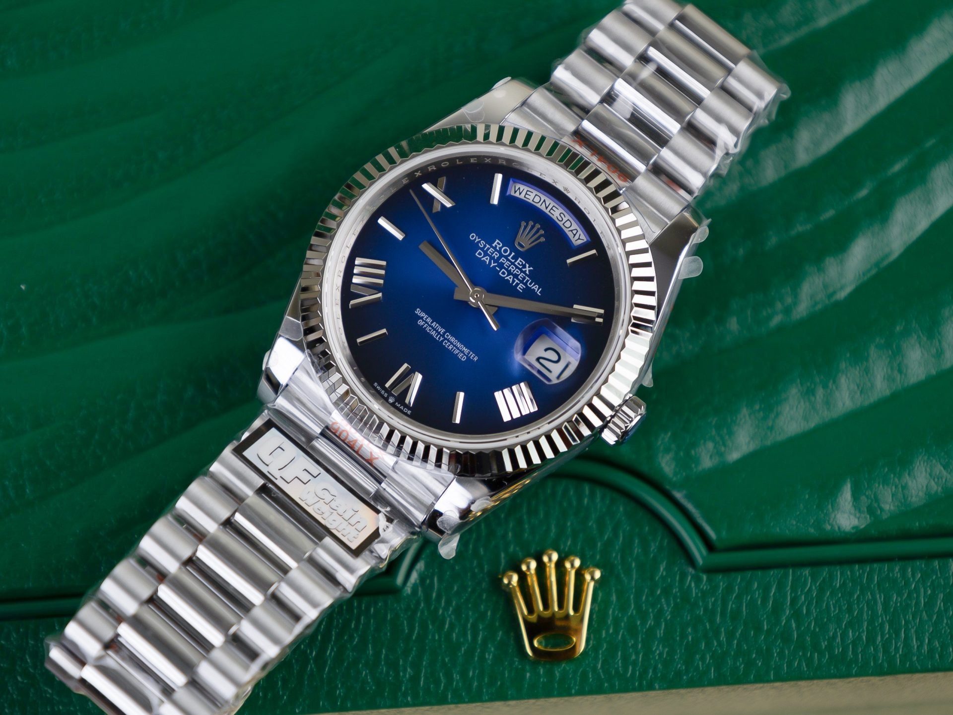 Rolex Best Replica Watch Day-Date Blue Ombre QF Factory 40mm - Soul Replicas