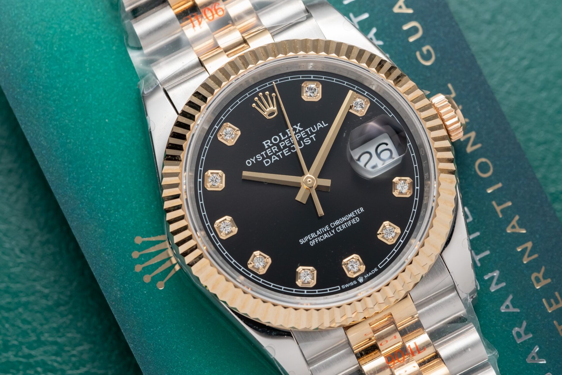 Rolex DateJust Black Dial Gold Wrapped Replica Watch GM Factory 36mm - Soul Replicas