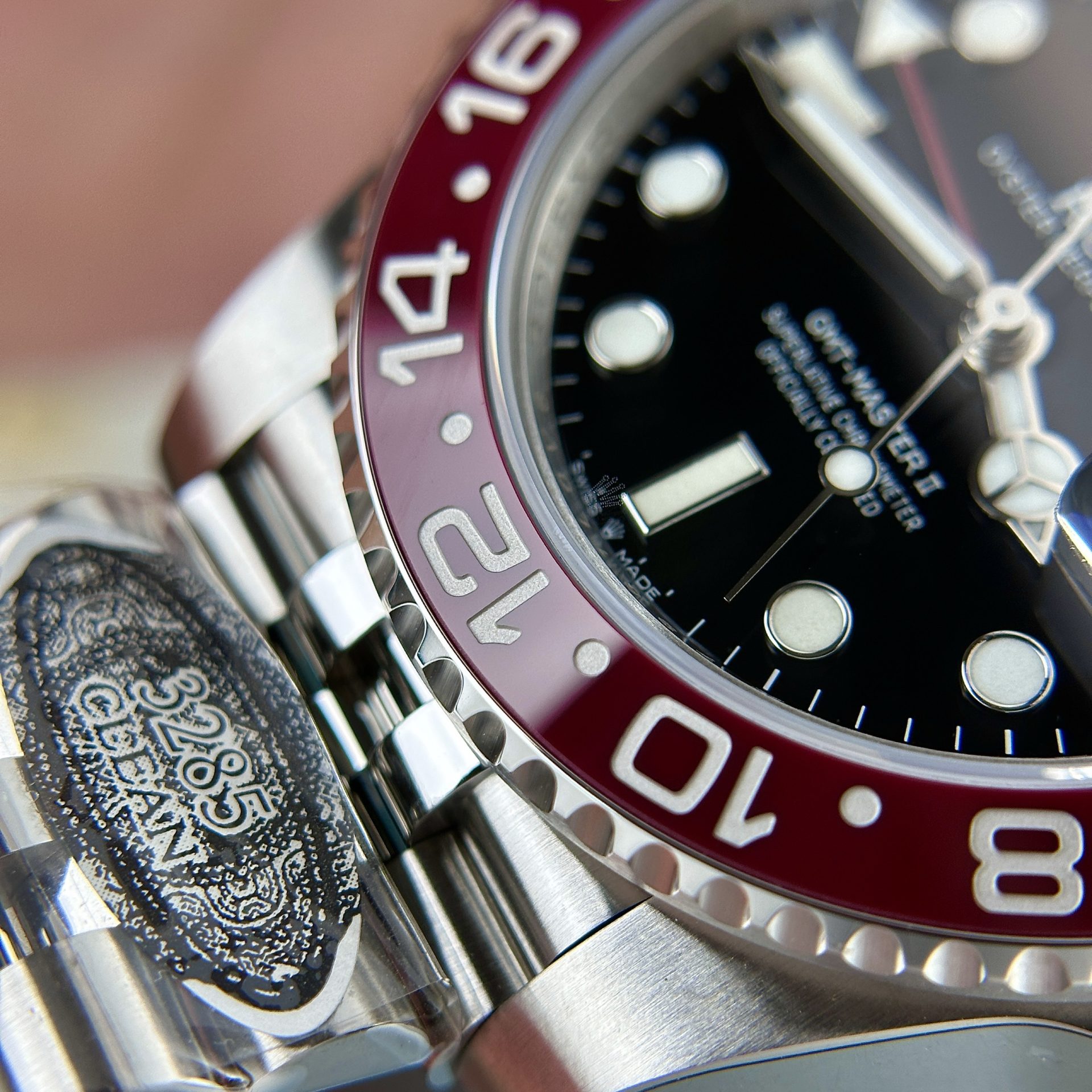 Rolex Replica Watch GMT-Master II Coke Black Dial Strap Jubilee Clean Factory 40mm - Soul Replicas