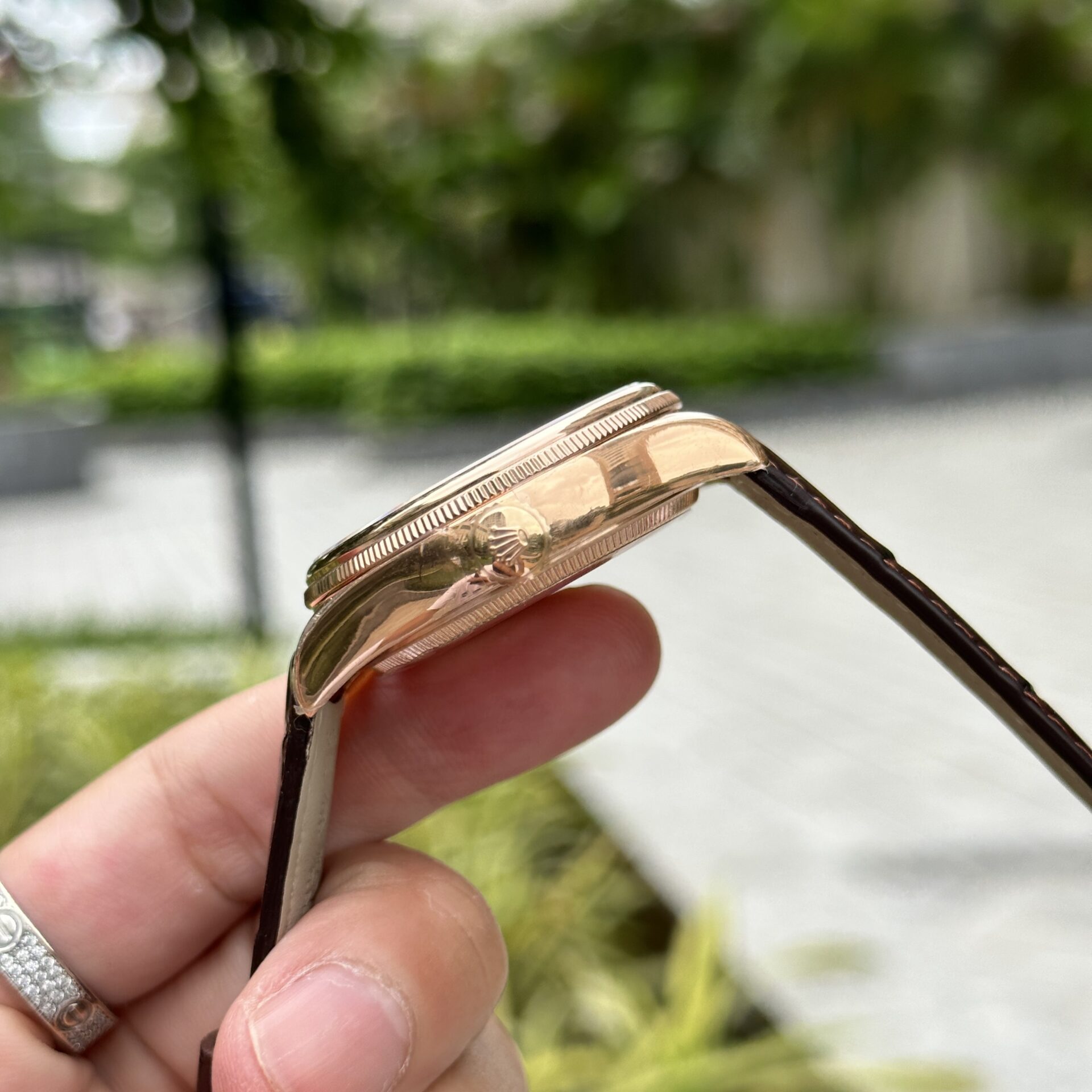 Rolex Replica 1:1 Watch Cellini Moonphase 50535 Leather Strap 39mm - Soul Replicas