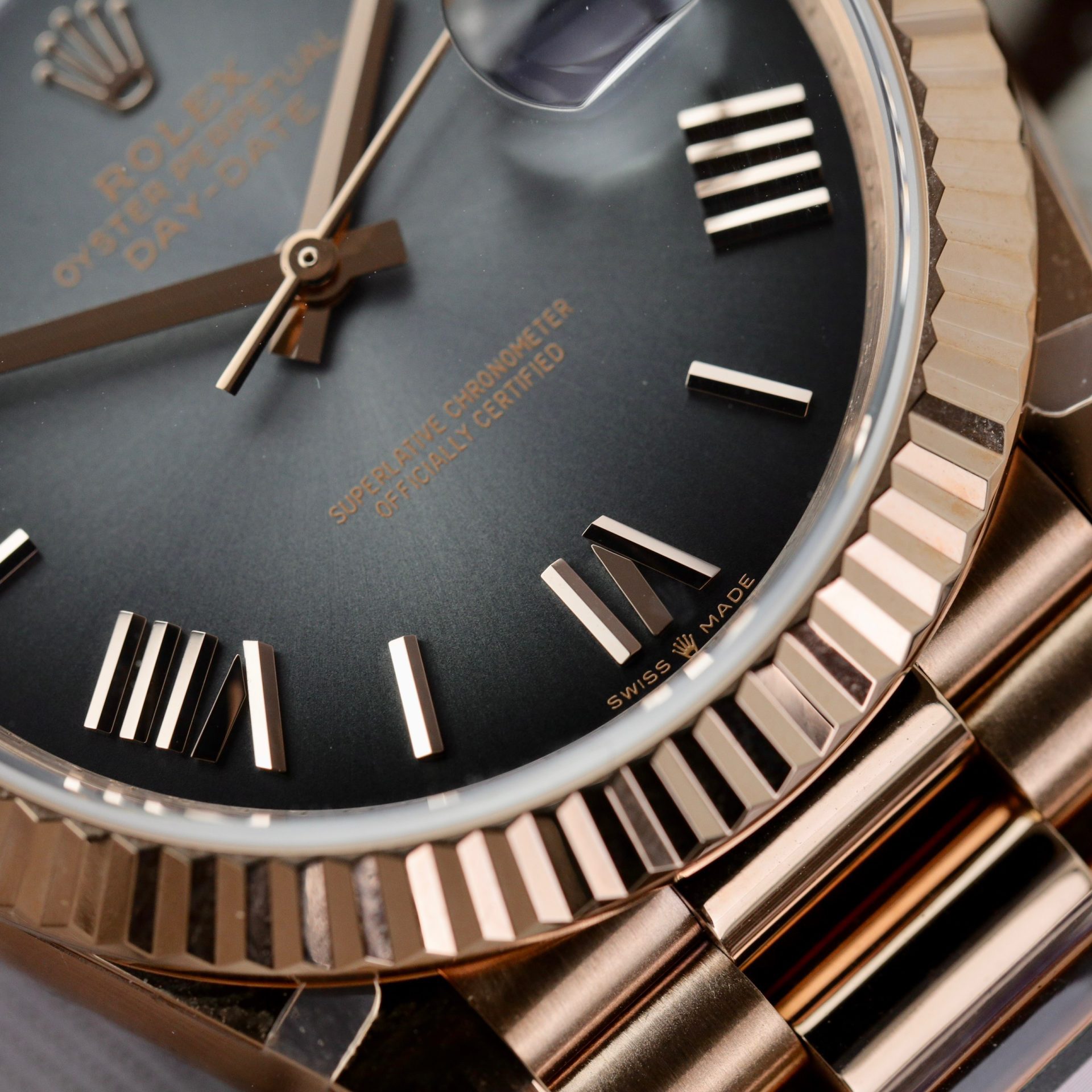 Rolex Clone Watch Day-Date Dial Gray Ombre 185 Grams QF Factory 40mm - Soul Replicas