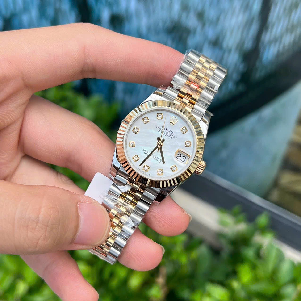 Rolex DateJust 18K Gold Wrapped Replica Watch Mother-of-Pearl Dial GM Factory 31mm - Soul Replicas