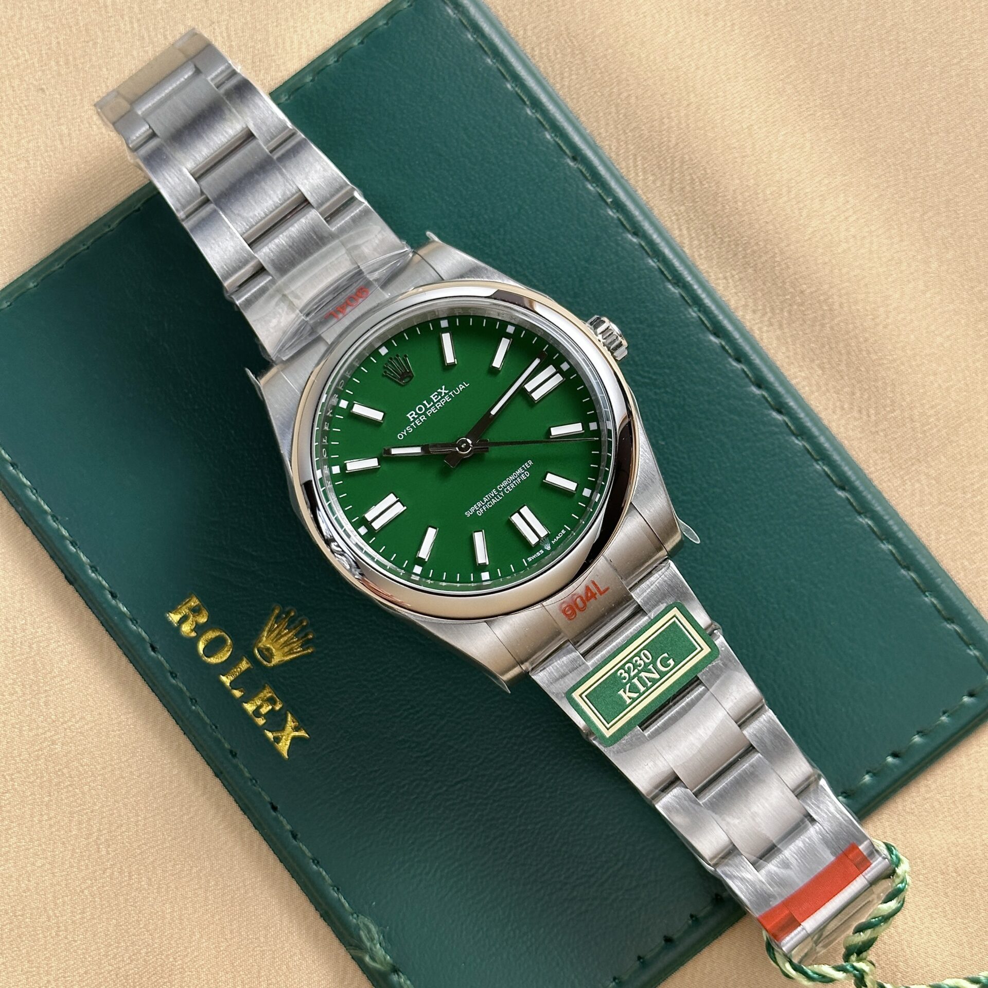 Rolex Oyster Perpetual 124300 Green Dial Replica Watch 41mm - Soul Replicas