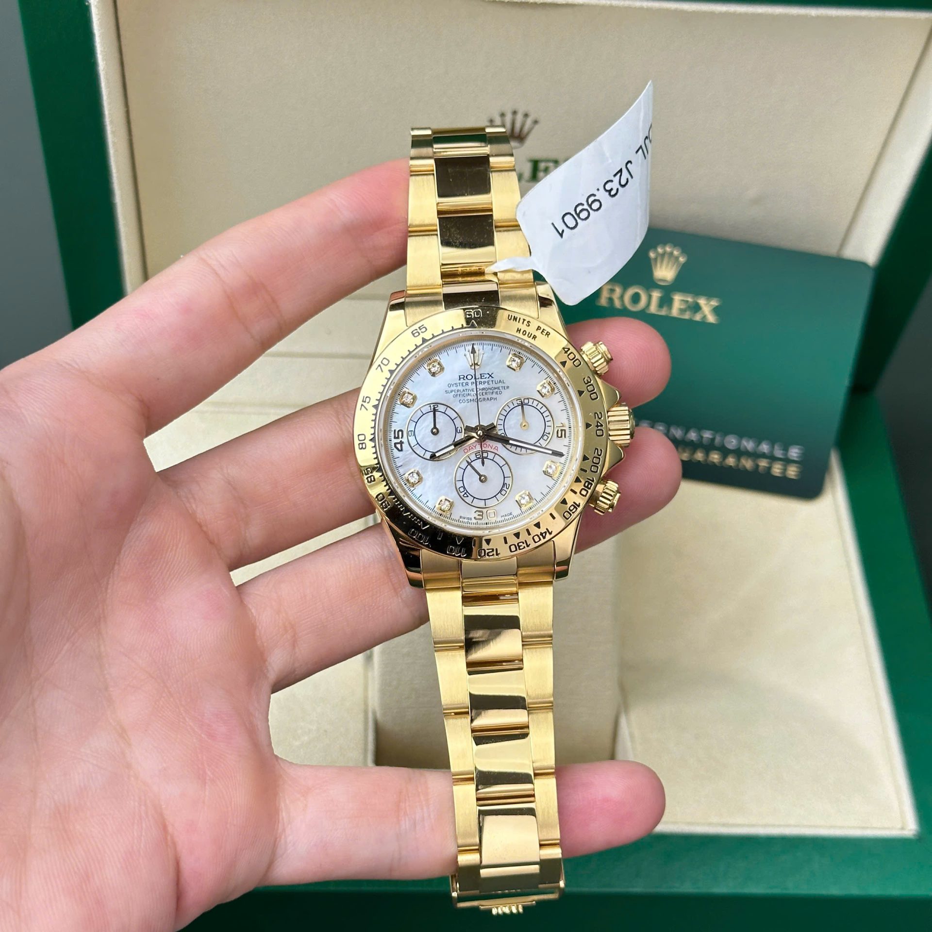Rolex Daytona 116508 Gold Wrapped Replica 11 Watch Dial Mother Of Pearl 40mm - Soul Replicas