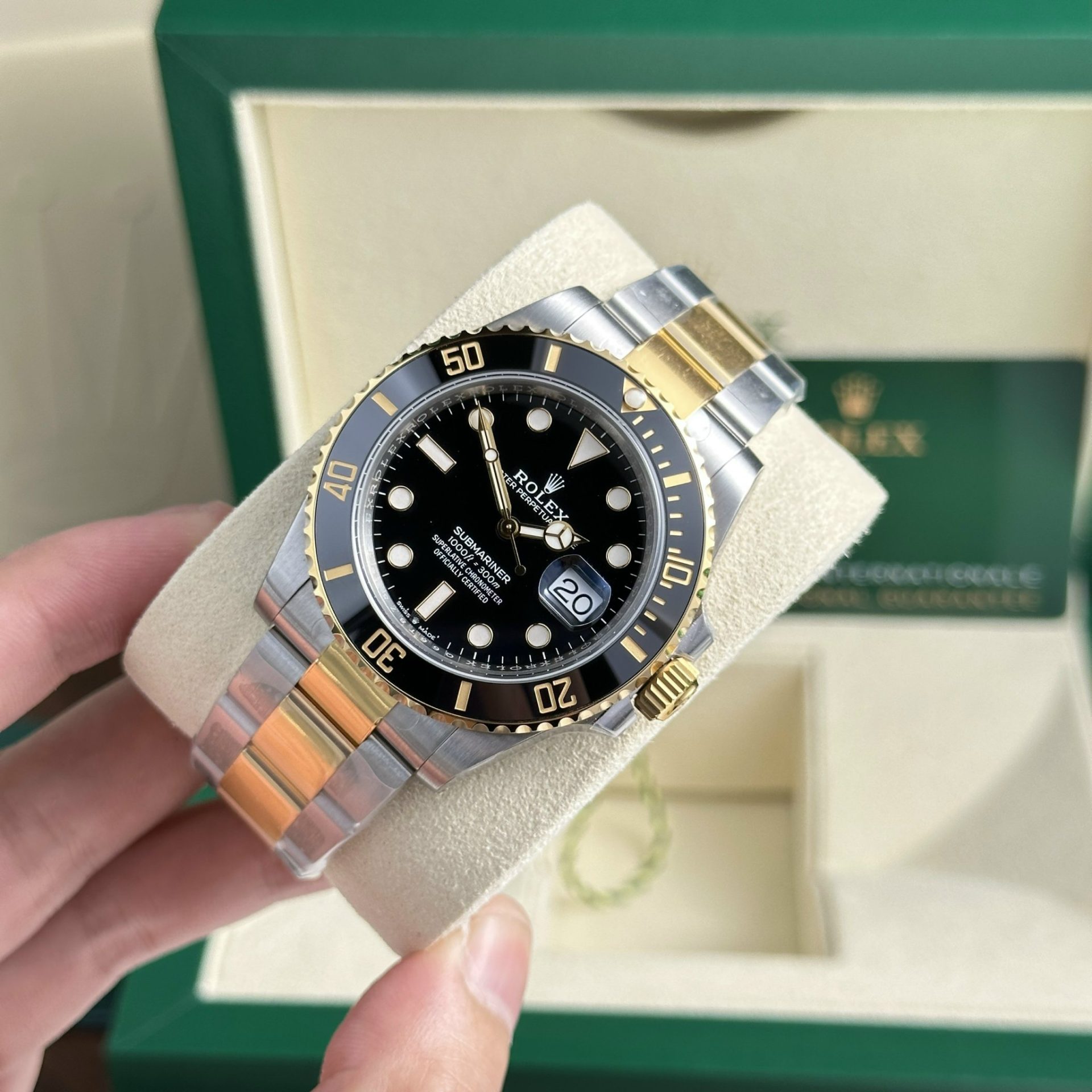 Rolex Replica Watch Submariner Date 126613LN Demi Gold Black Dial VS Factory 41mm - Soul Replicas