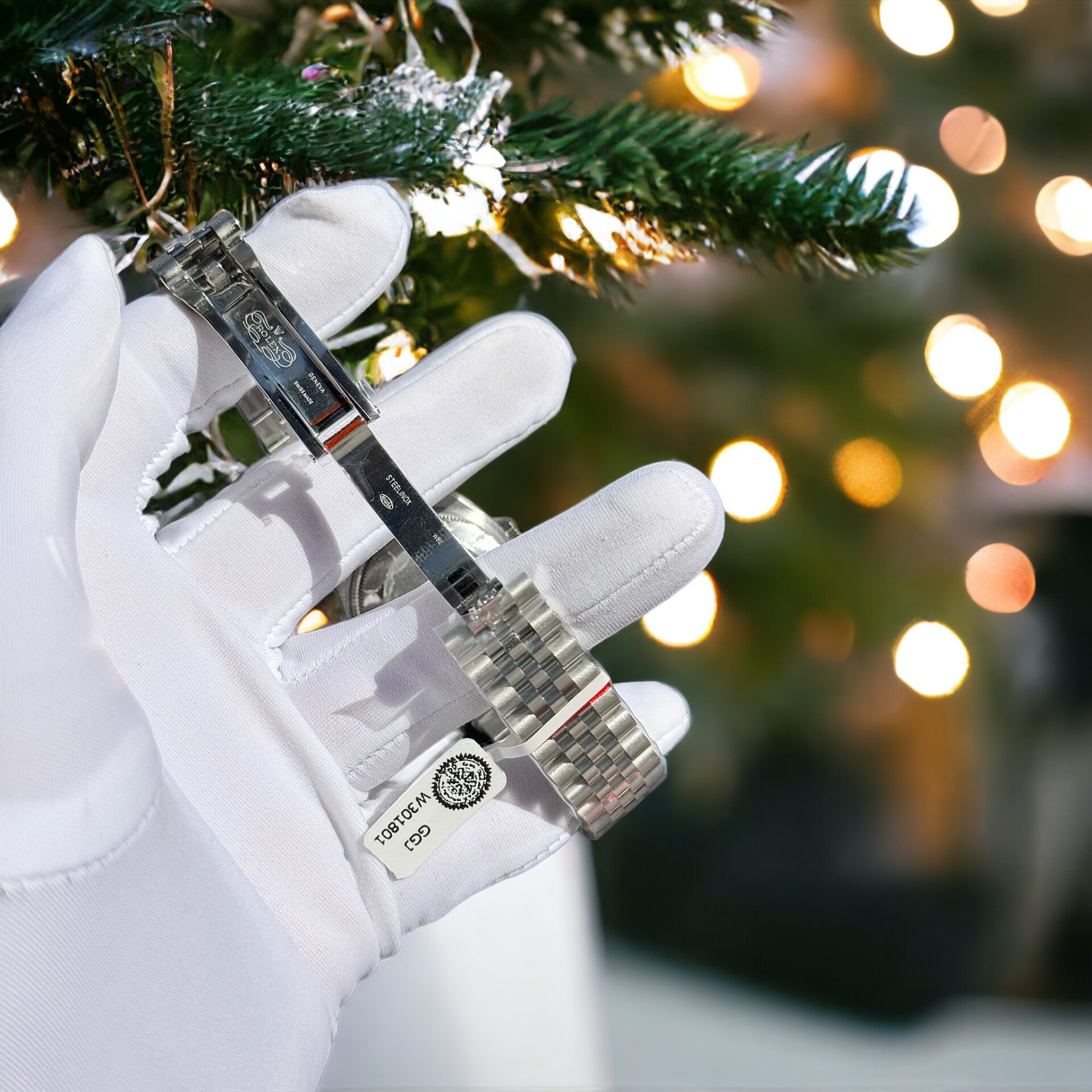 Rolex Fake Watch DateJust White Dial Custom Benzel Moissanite Diamonds 31mm - Soul Replicas