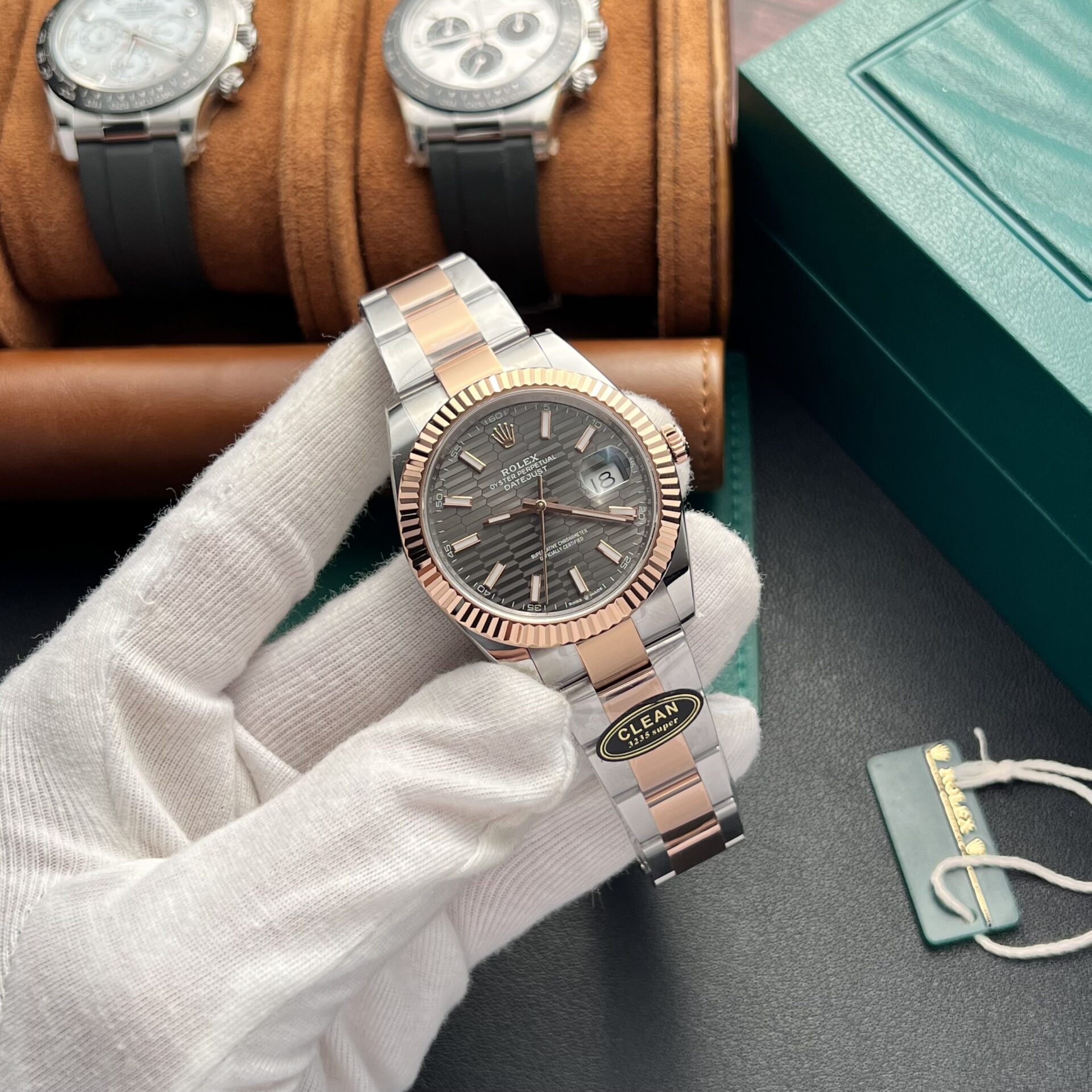 Rolex DateJust 126331 Replica 1:1 Watch Gray Dial Oyster Strap Clean Factory 41mm - Soul Replicas