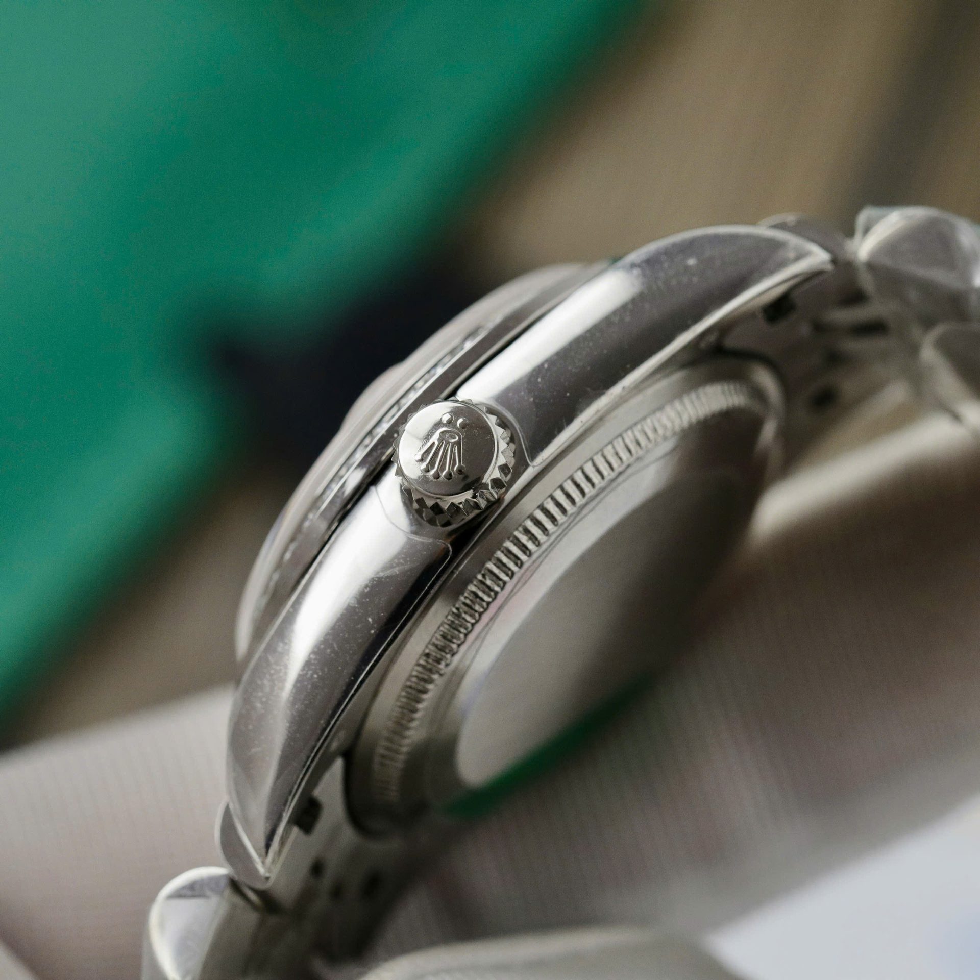 Rolex DateJust Replica Watch Womens Pink Dial Custom Moissanite Diamonds 31mm - Soul Replicas