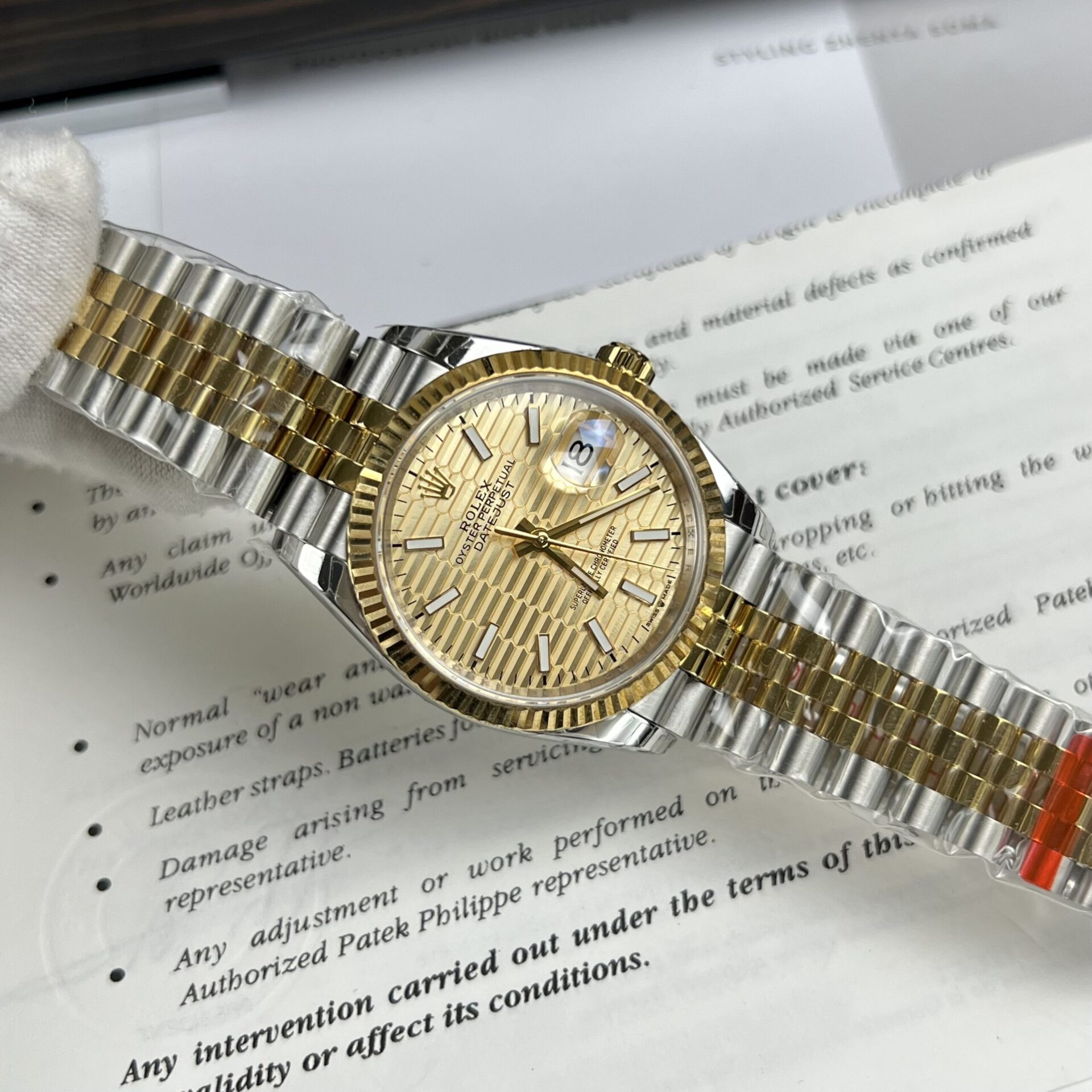 Rolex DateJust Clone Watch Yellow Dial EW Factory 36/41mm - Soul Replicas