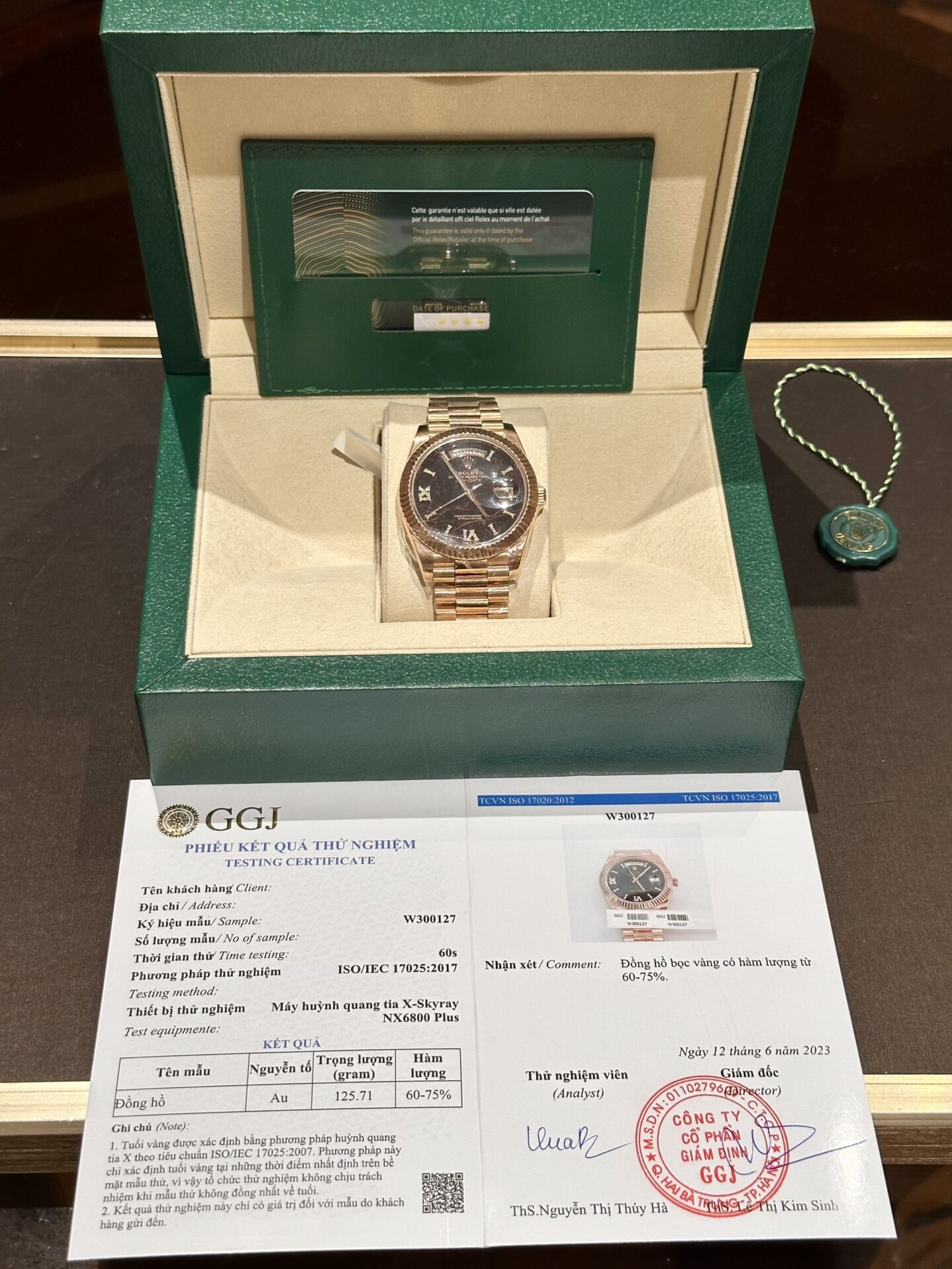 Rolex Rep 11 Watch Day-Date Rose Gold Wrapped Lava Dial 40mm - Soul Replicas