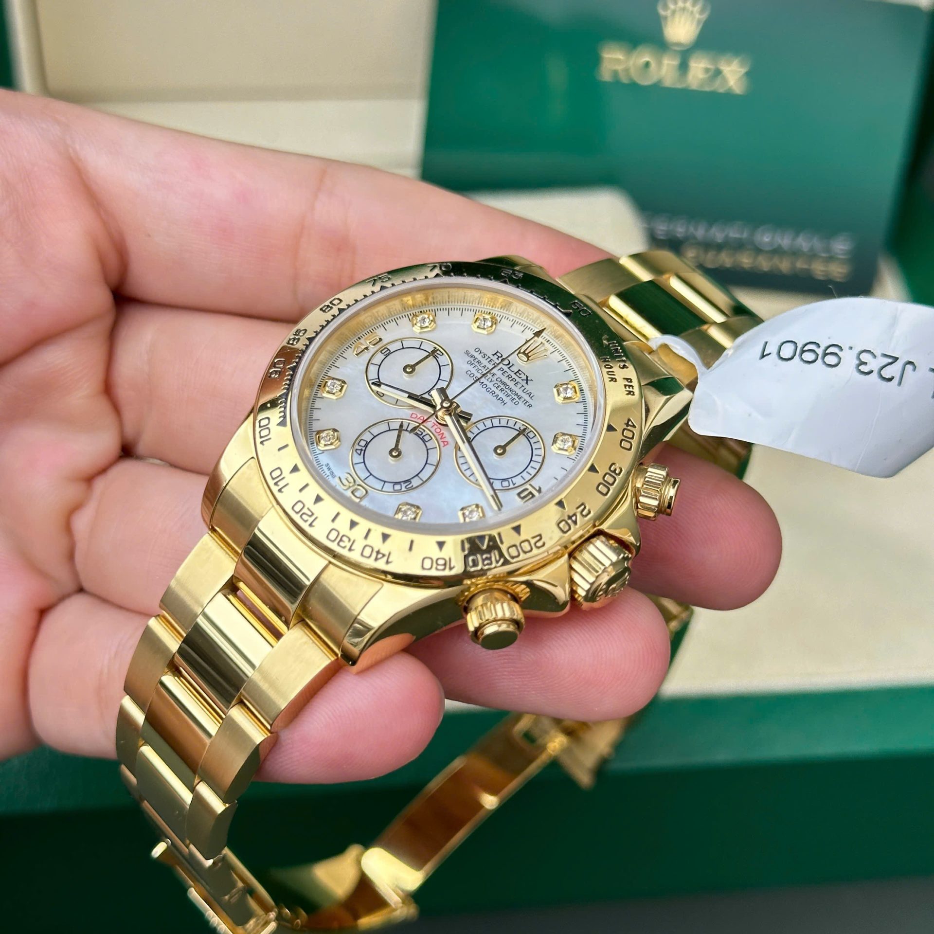 Rolex Daytona 116508 Gold Wrapped Replica 11 Watch Dial Mother Of Pearl 40mm - Soul Replicas