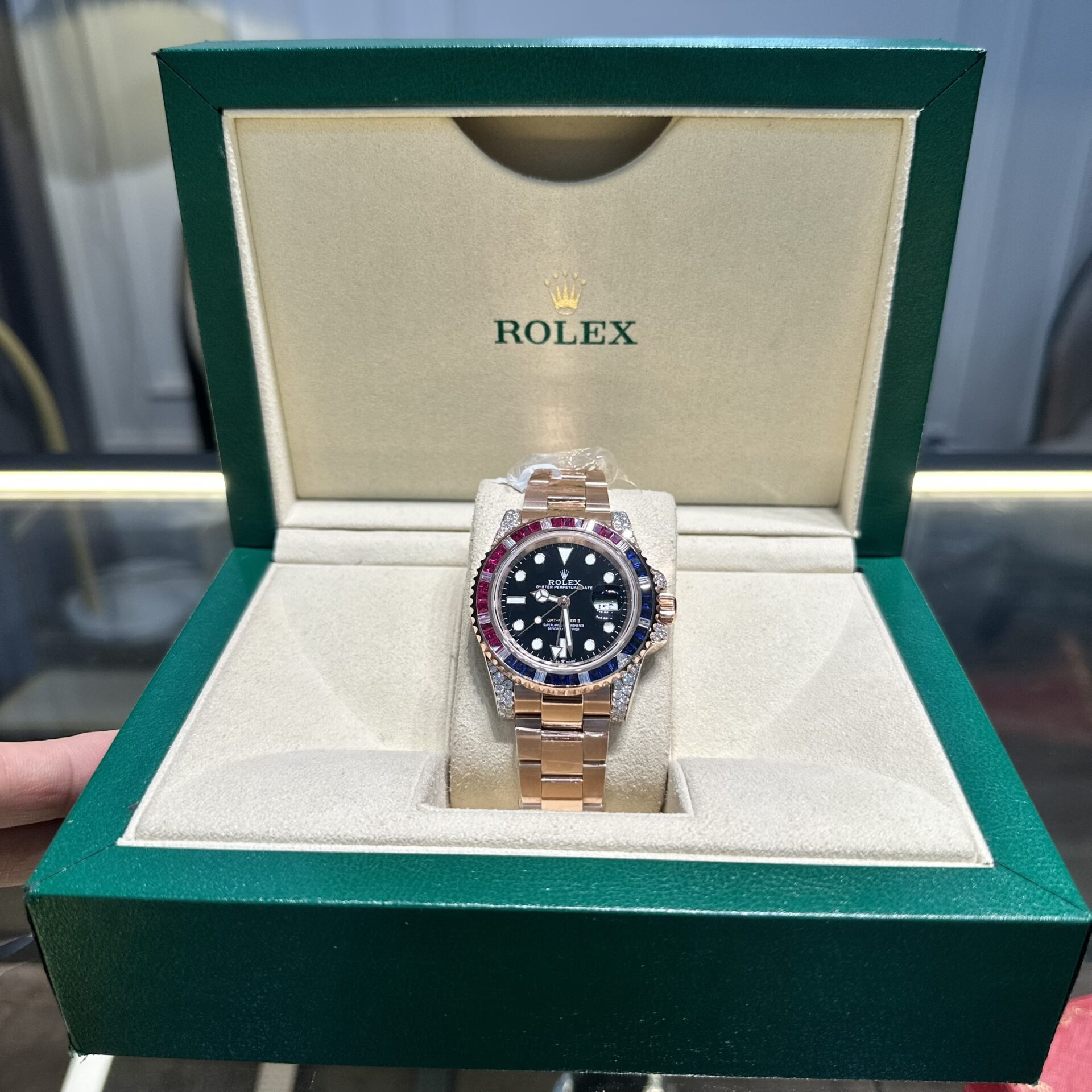 Rolex GMT-Master II 126755 SARU Replica Watch Gold Wrapped Moissanite 41mm - Soul Replicas
