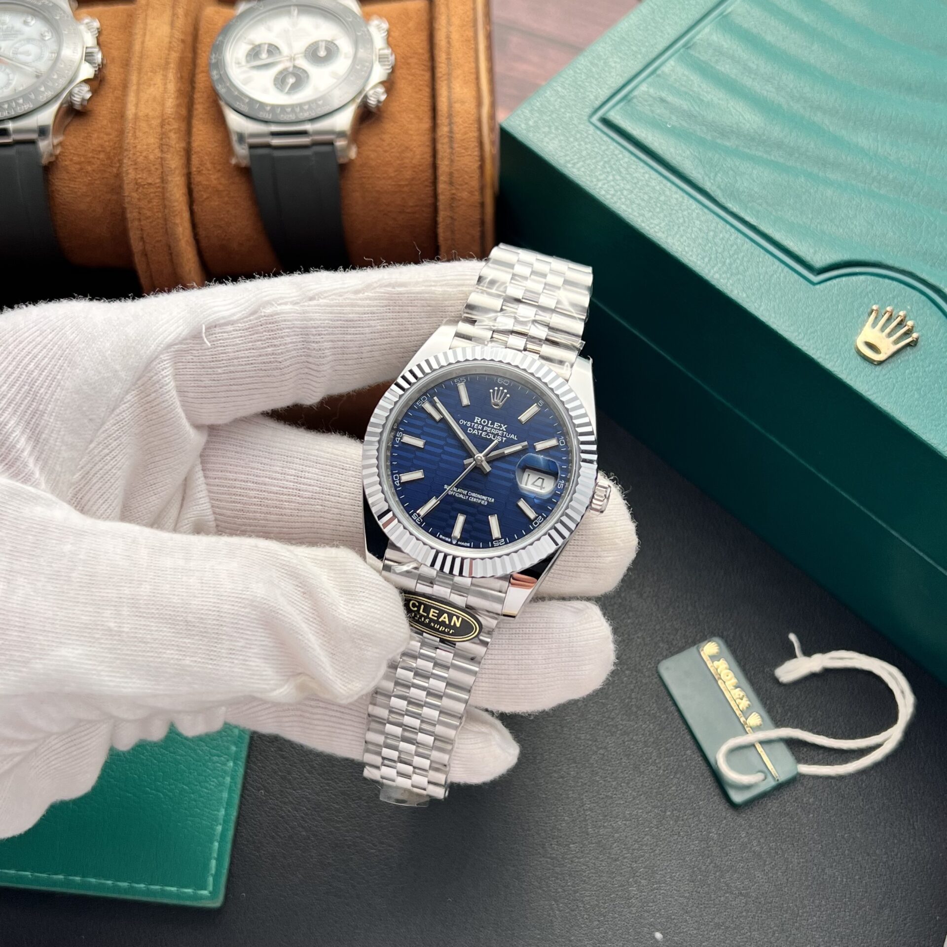 Rolex DateJust 126334 Blue Fold Dial Replica Watch Clean Factory 41mm - Soul Replicas