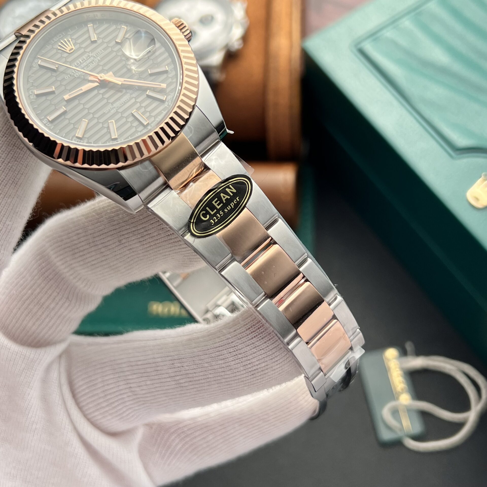 Rolex DateJust 126331 Replica 1:1 Watch Gray Dial Oyster Strap Clean Factory 41mm - Soul Replicas