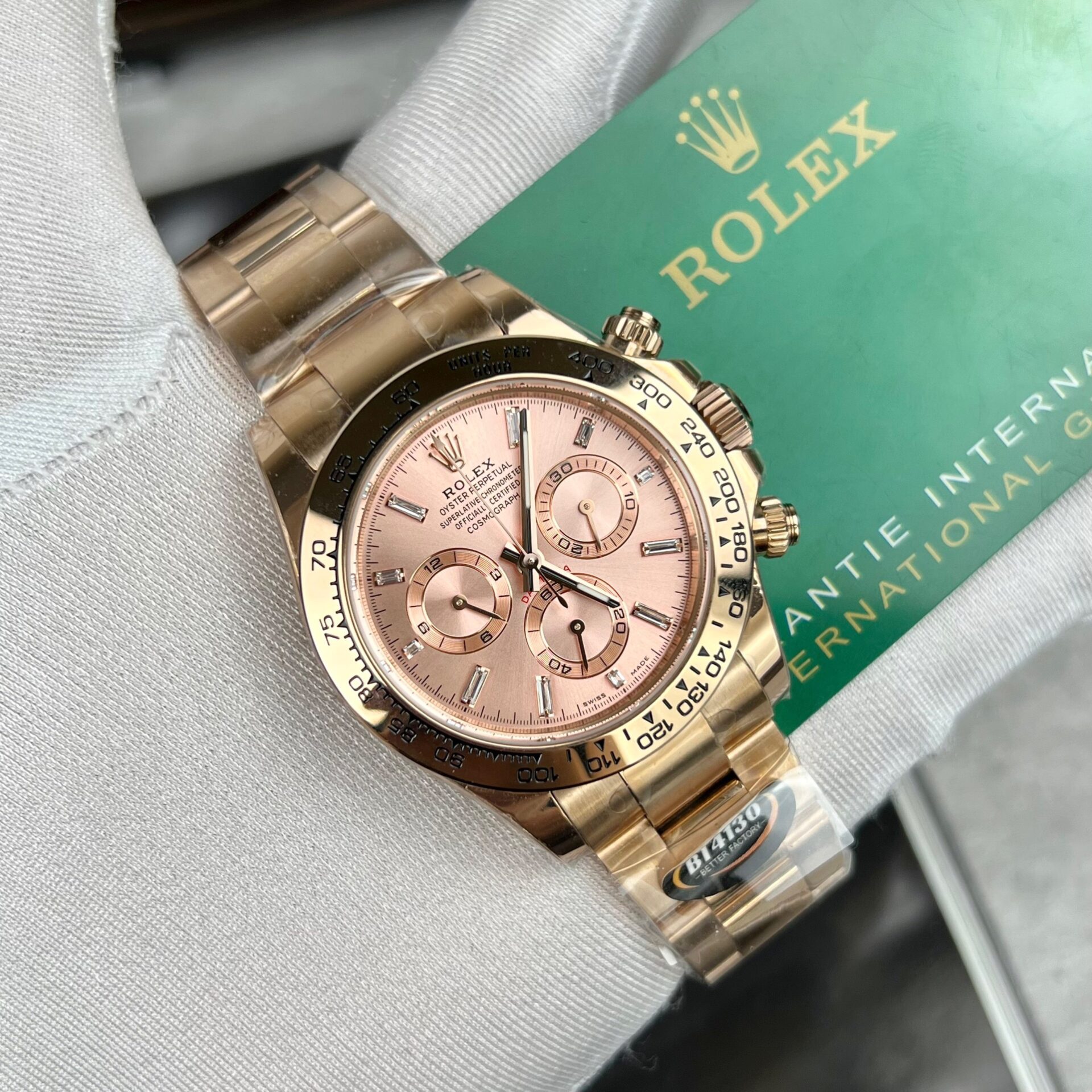 Rolex Replica Watches Daytona 116505 Pink Dial BT Factory 40mm - Soul Replicas