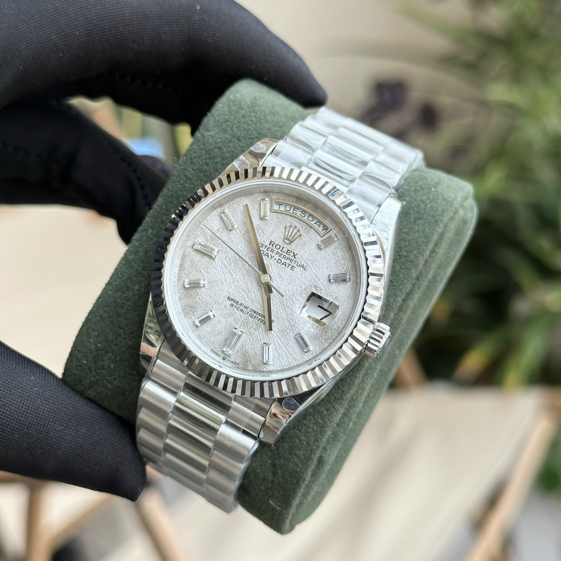 Rolex Replica Watch Day-Date Meteorite Dial President Strap GM Factory 40mm - Soul Replicas