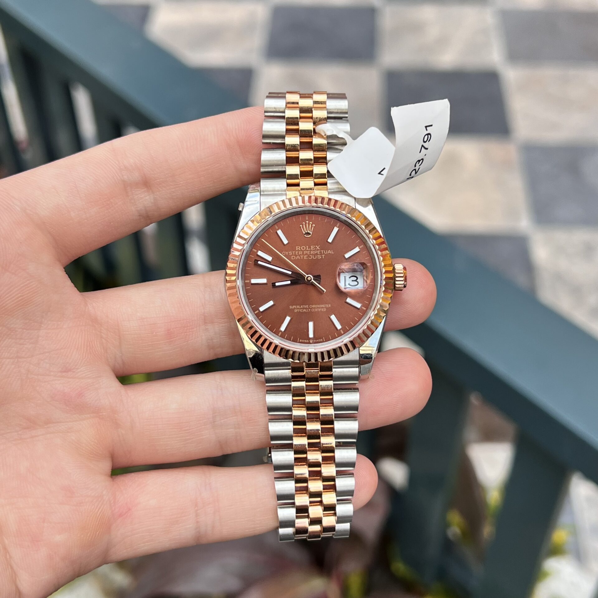 Rolex DateJust Gold Wrapped Chocolate Dial Replica Watch Luminous Markers GMF 36mm - Soul Replicas