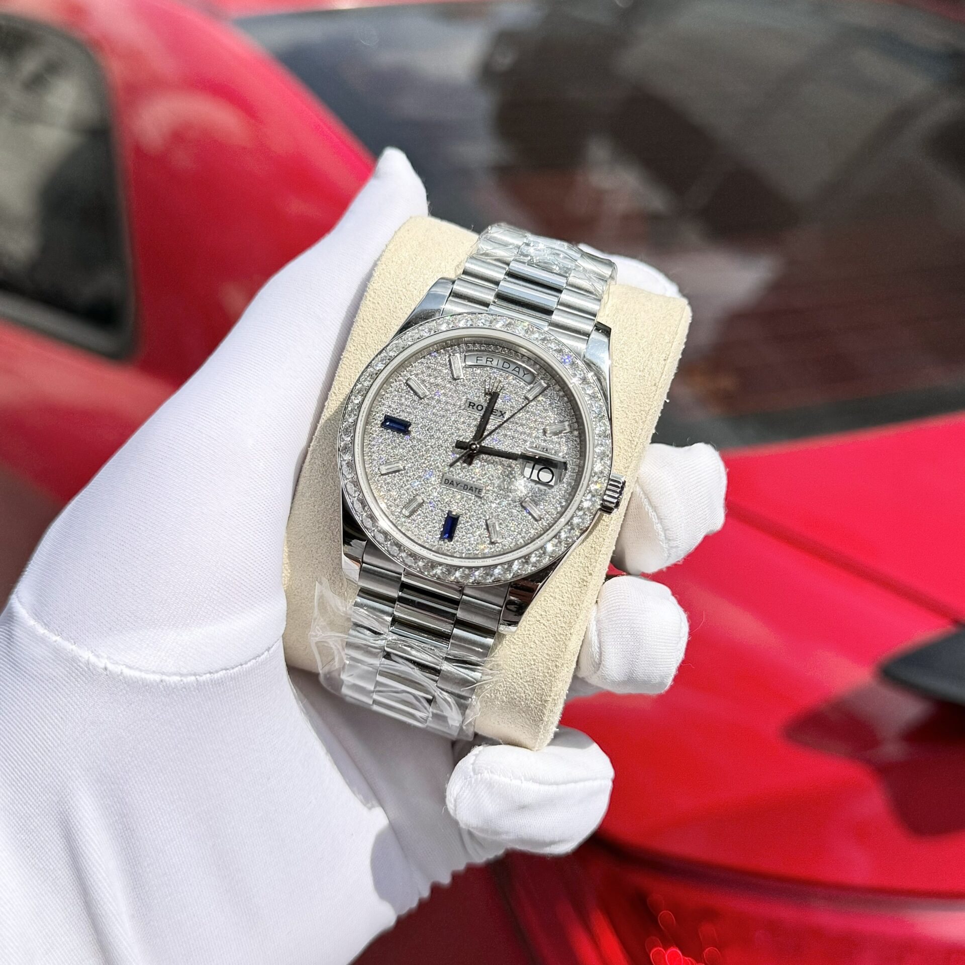 Rolex Day-Date Moissanite Diamond Replica Watch GM Factory V2 40mm - Soul Replicas