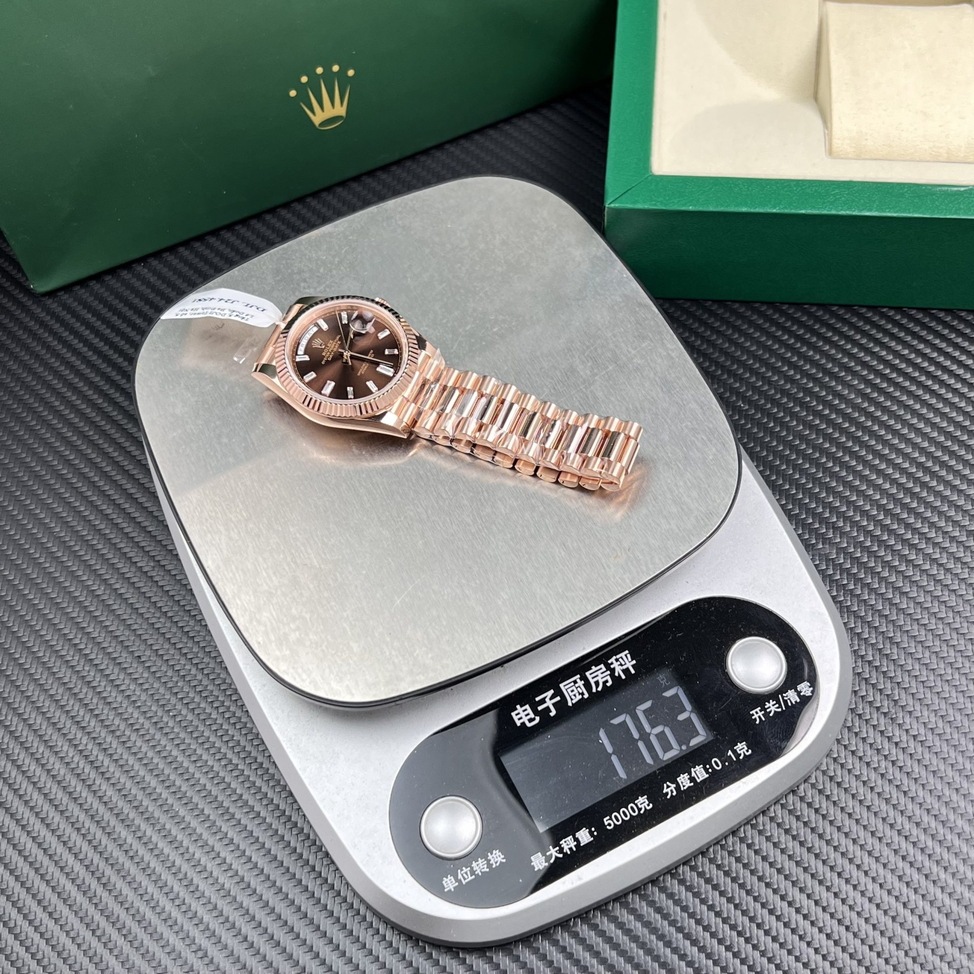 Rolex Best Replica Watch Day-Date Gold Wrapped Chocolate Dial Weight 177gram GM Factory 40mm - Soul Replicas