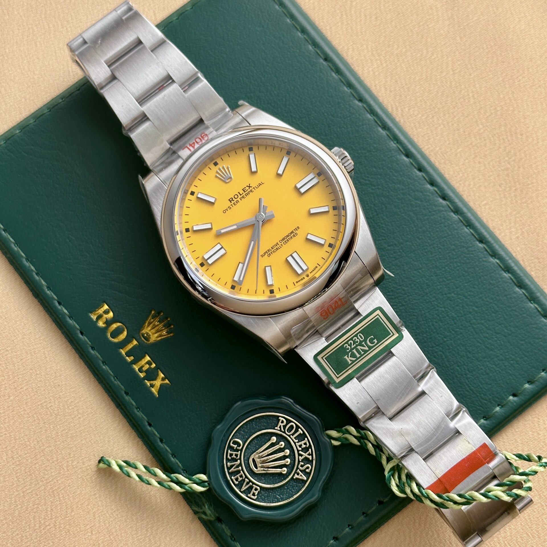Rolex Oyster Perpetual 124300 Yellow Dial Replica Watch King 41mm - Soul Replicas