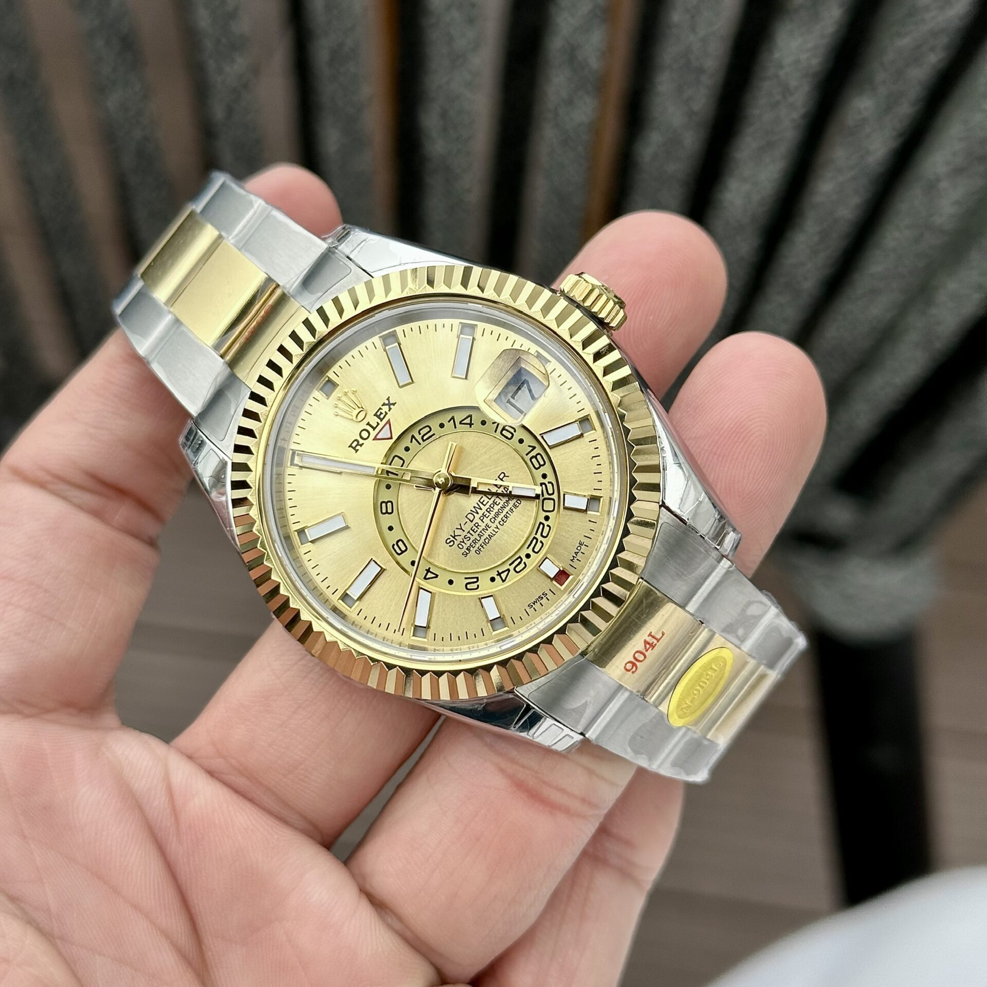 Rolex Sky-Dweller Replica Watch Demi Gold N Factory 41mm - Soul Replicas