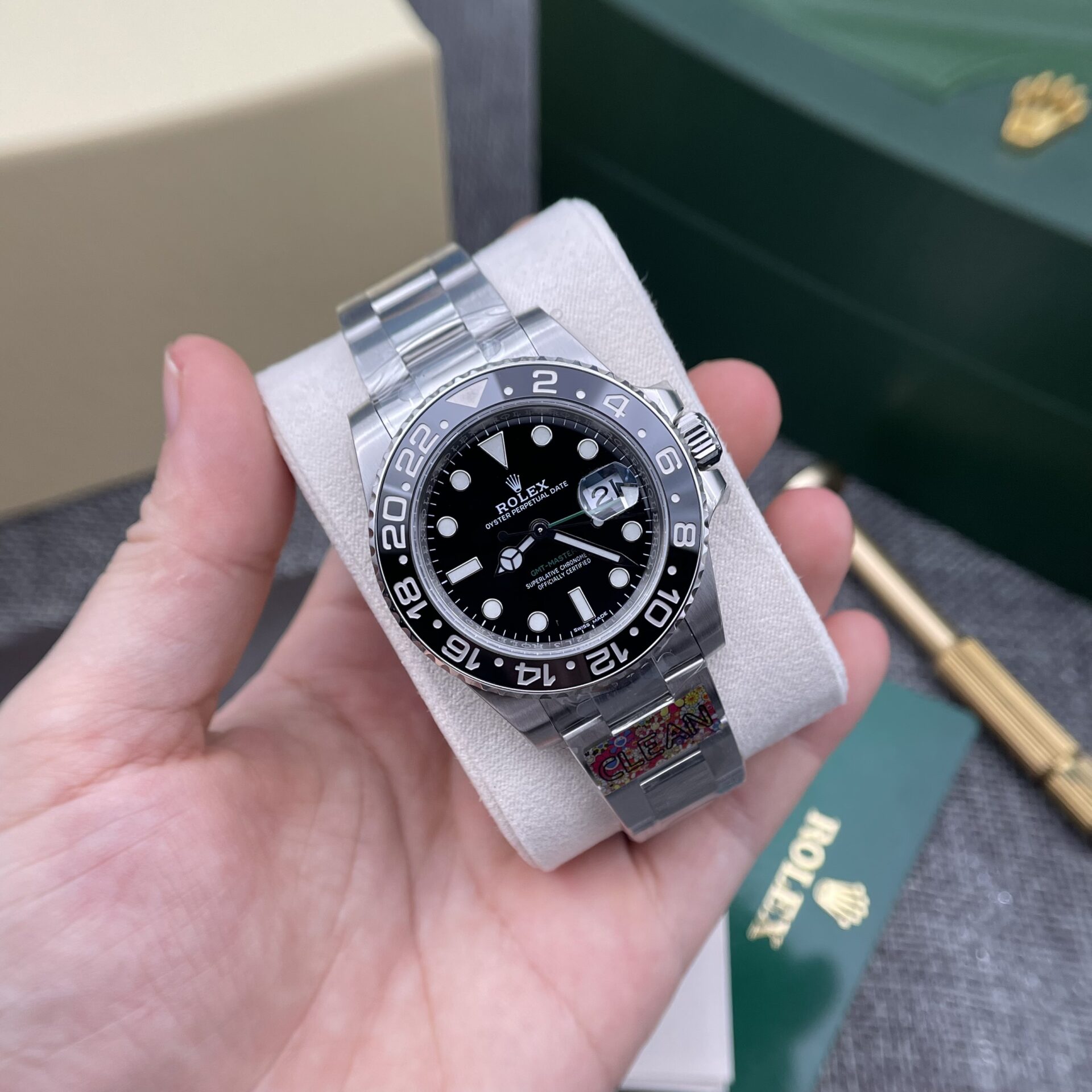 Rolex GMT Master II Replica Watch Black Dial Clean Factory 40mm - Soul Replicas