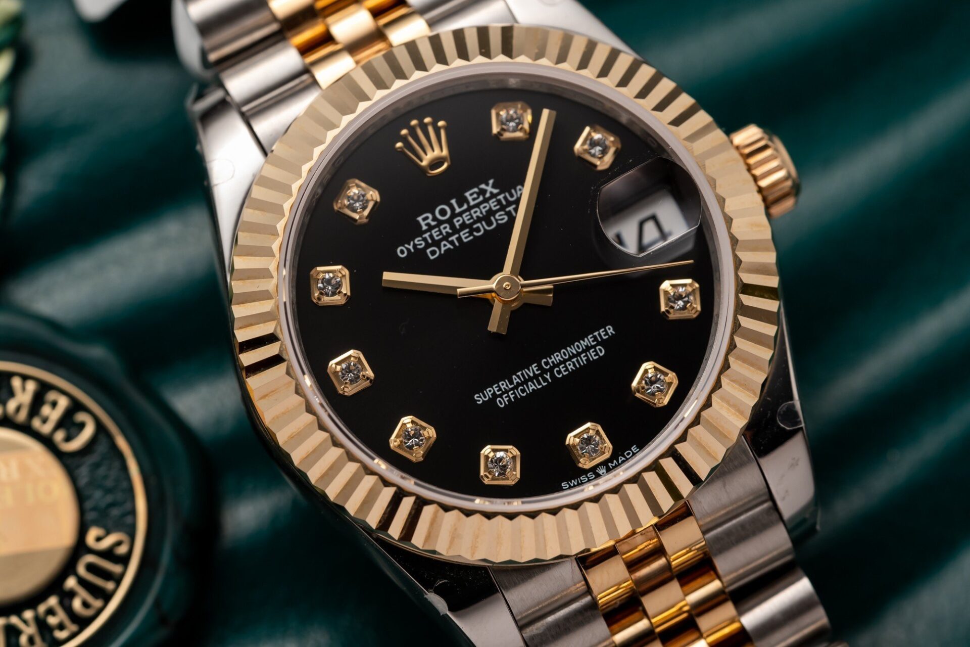 Rolex Best Replica Watches DateJust Gold Wrapped Black Dial 31mm - Soul Replicas