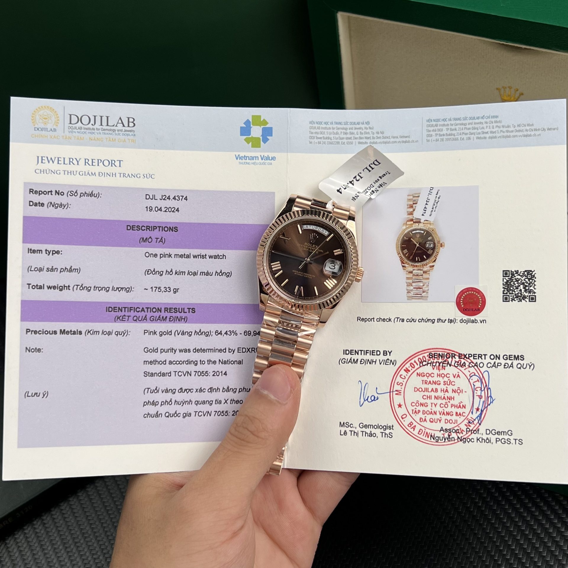 Rolex Replica Watch Day-Date Gold Wrapped Weight 175gram GM Factory 40mm - Soul Replicas