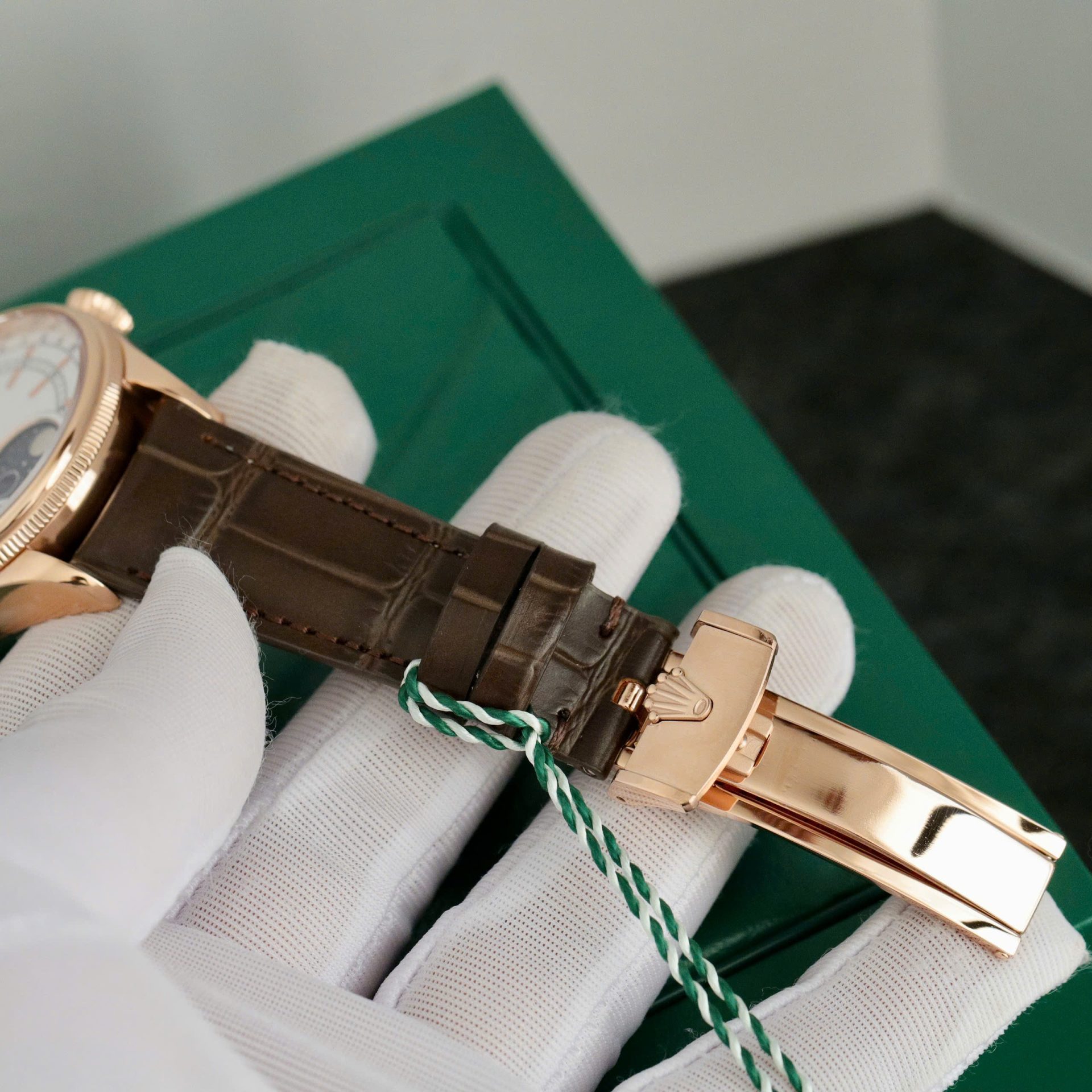 Rolex Cellini Moonphase 50535 Replica Watch Leather Strap 39mm - Soul Replicas