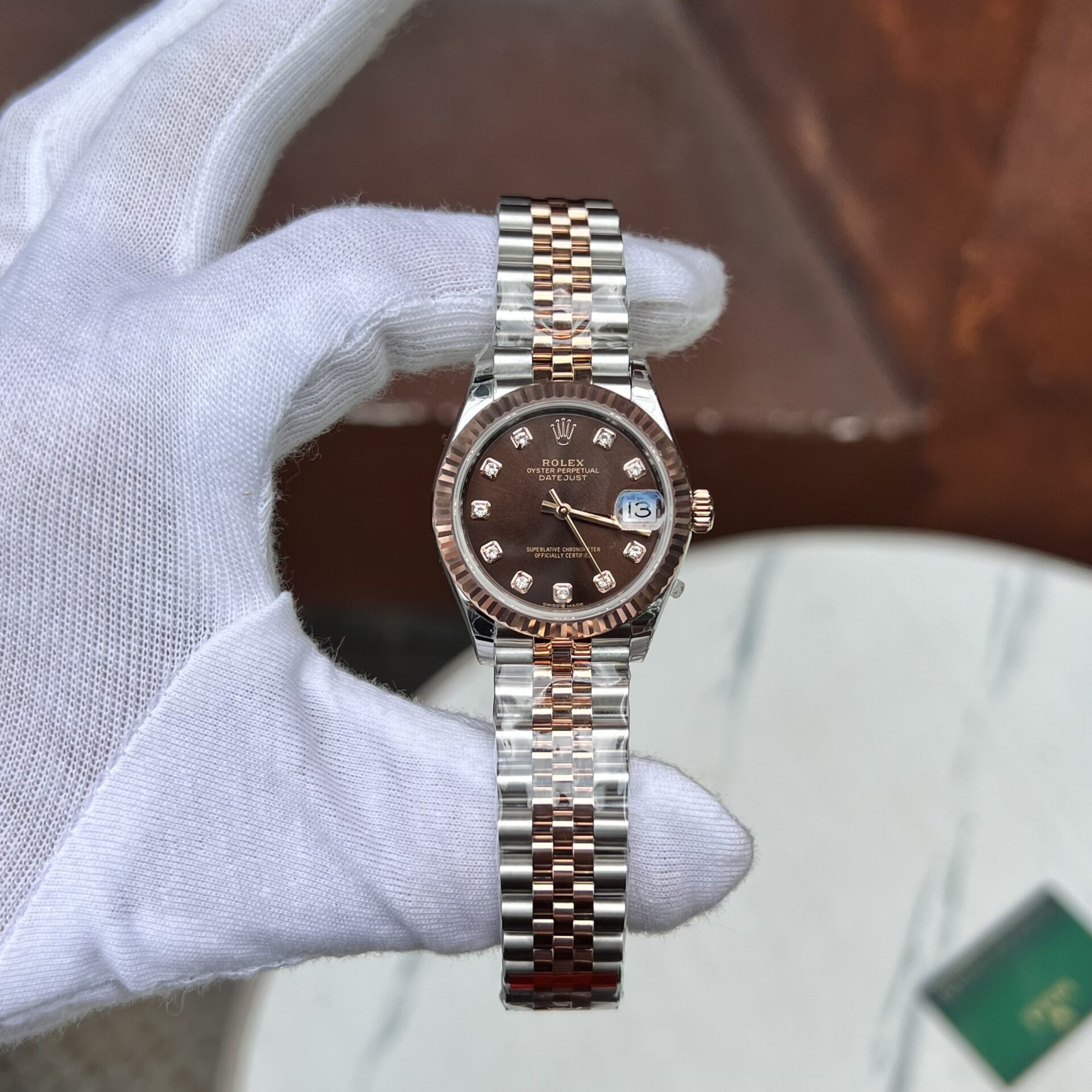 Rolex DateJust Best Replica Watch Chocolate Dial EW Factory 31mm - Soul Replicas