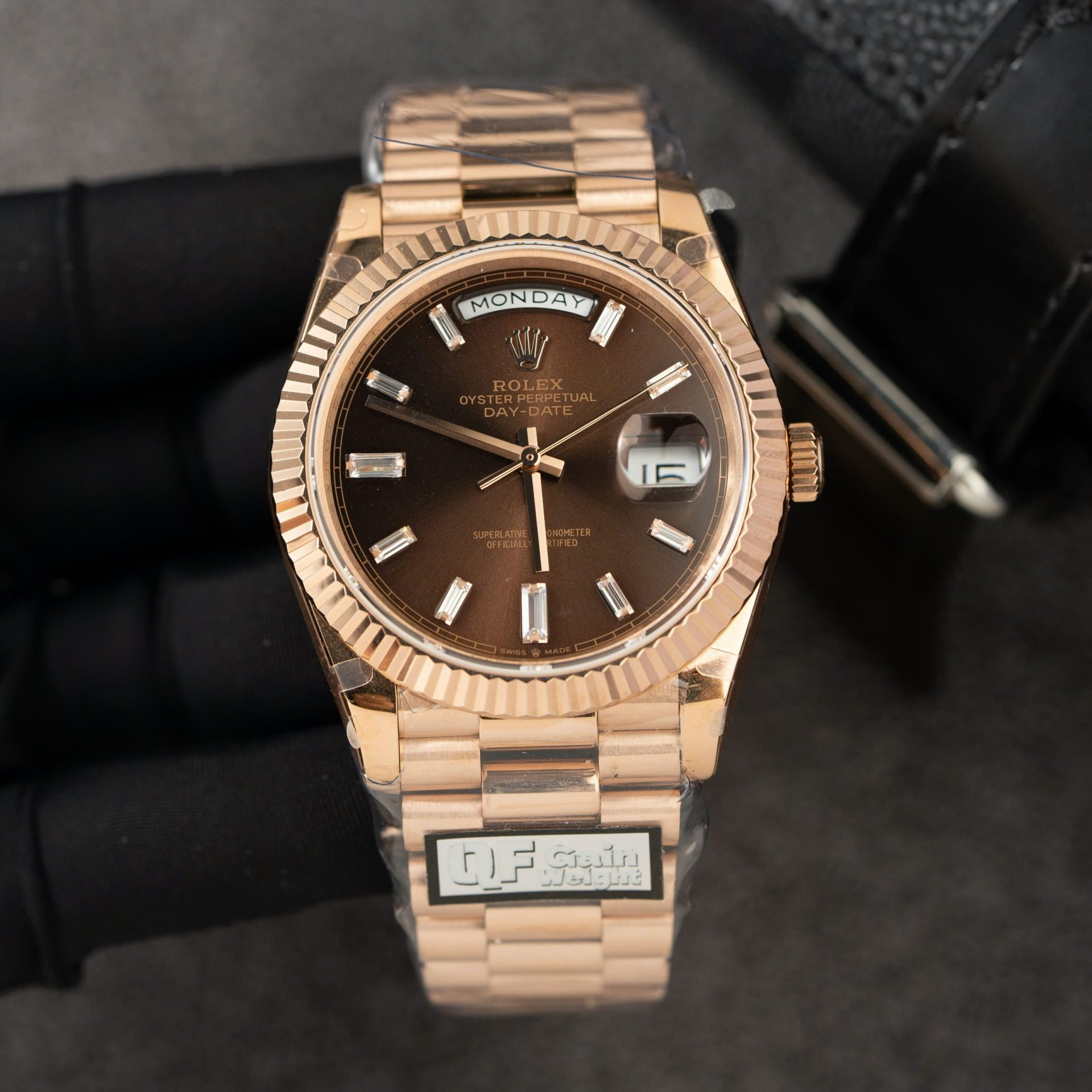 Rolex Day-Date 228235 Replica Watch Dial Chocolate Weight 185gram QF Factory 40mm - Soul Replicas