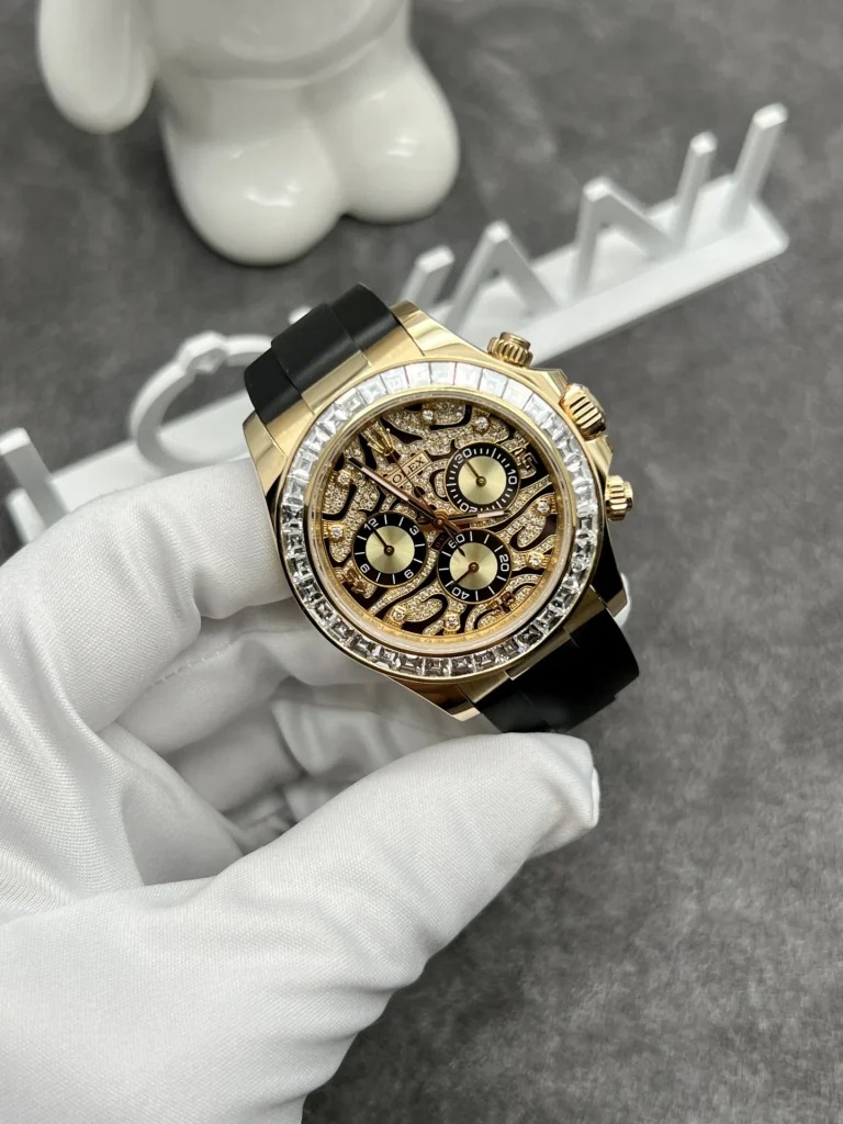 Rolex Solid Gold Watch and Diamonds Daytona 116588TBR Eye Of Tiger 40mm - Soul Replicas