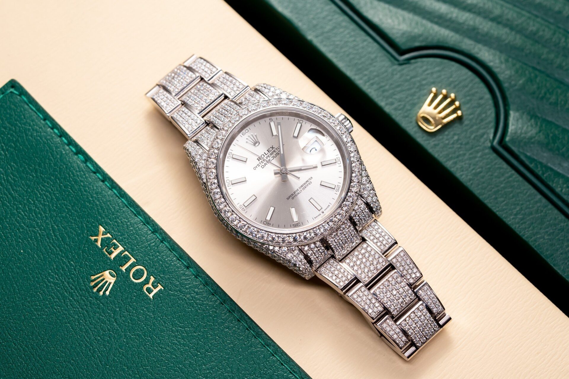 Rolex Datejust 126334 Best Replica Watch With Full Diamond Moissanite 41mm - Soul Replicas