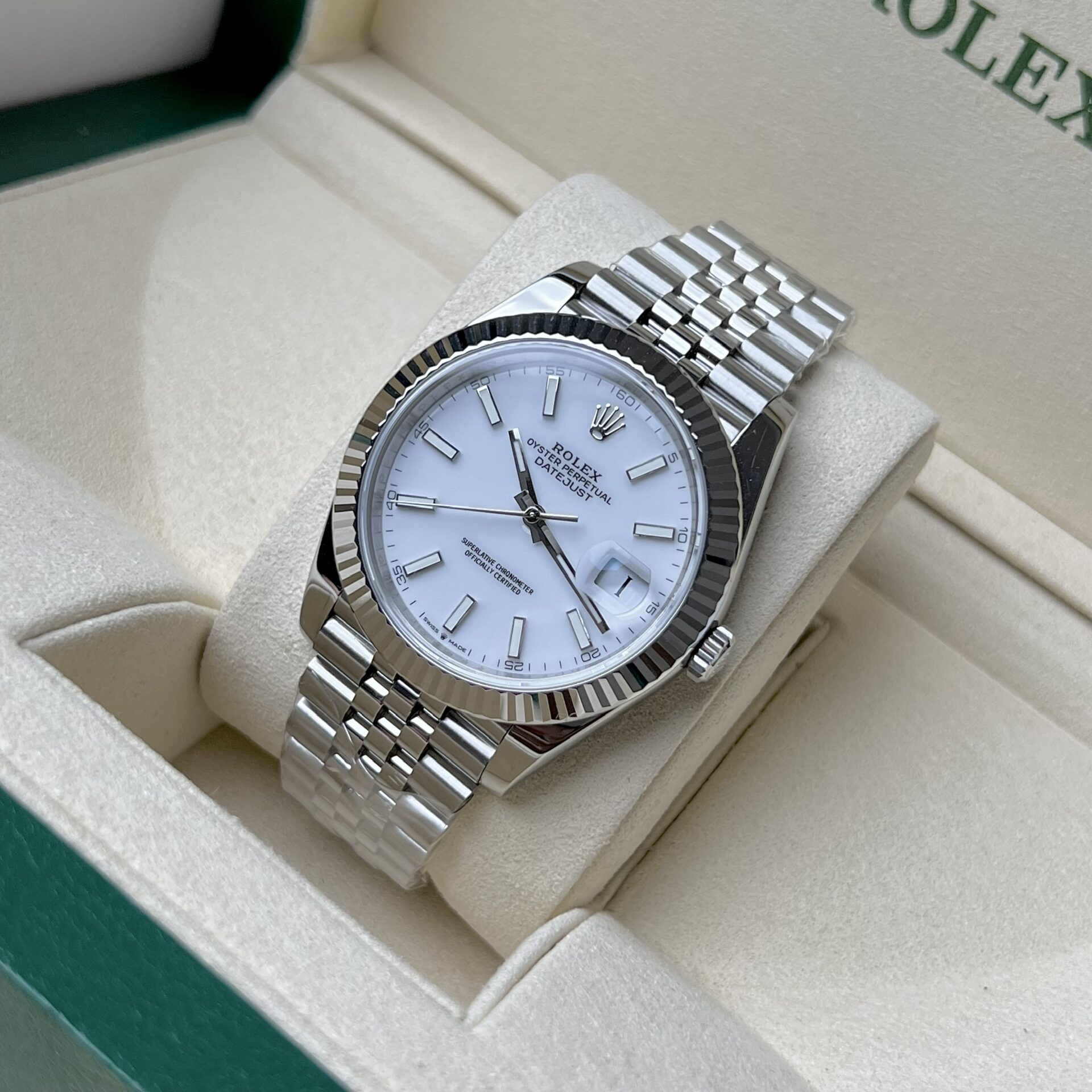 Rolex DateJust 126334 Replica Watch White Enamel Clean Factory 41mm - Soul Replicas