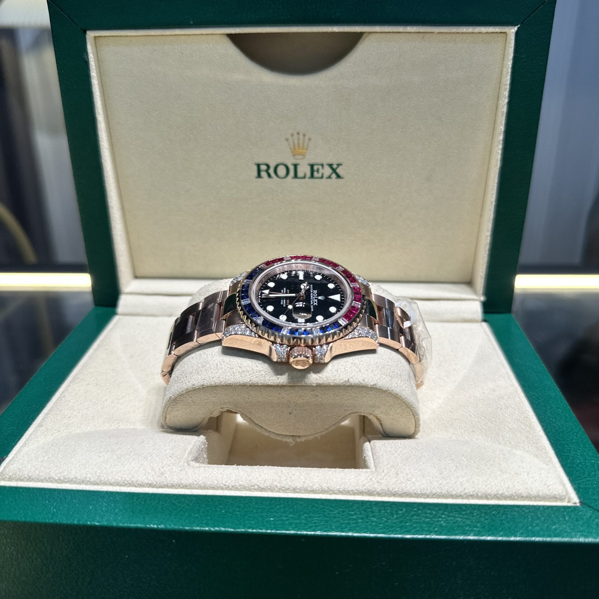Rolex GMT-Master II 126755 SARU Replica Watch Gold Wrapped Moissanite 41mm - Soul Replicas