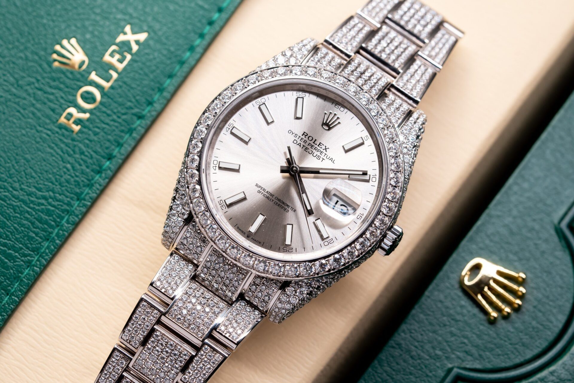 Rolex Datejust 126334 Best Replica Watch With Full Diamond Moissanite 41mm - Soul Replicas