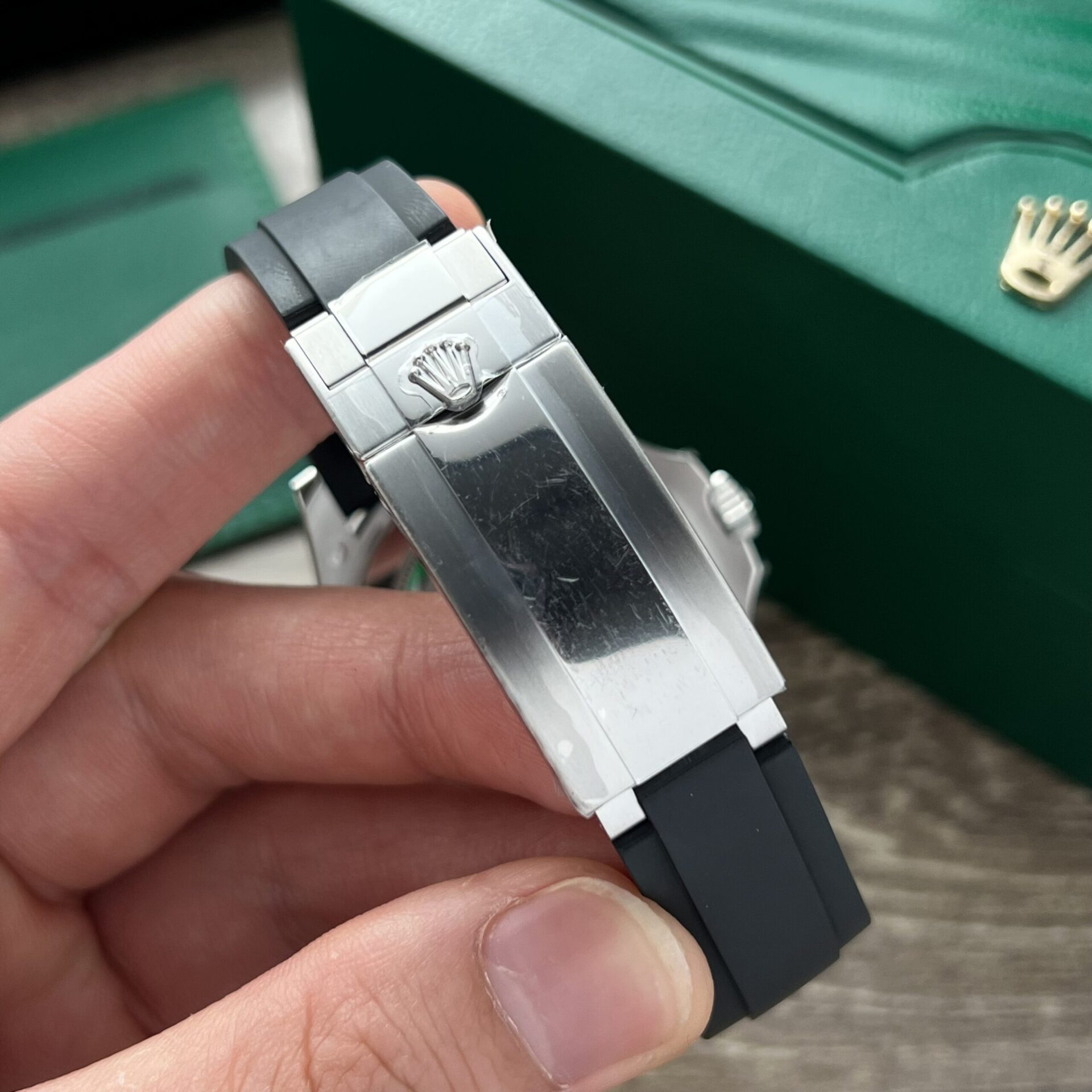 Rolex Fake Clone Yacht-Master Black Dial Rubber Strap EW Factory 40mm - Soul Replicas