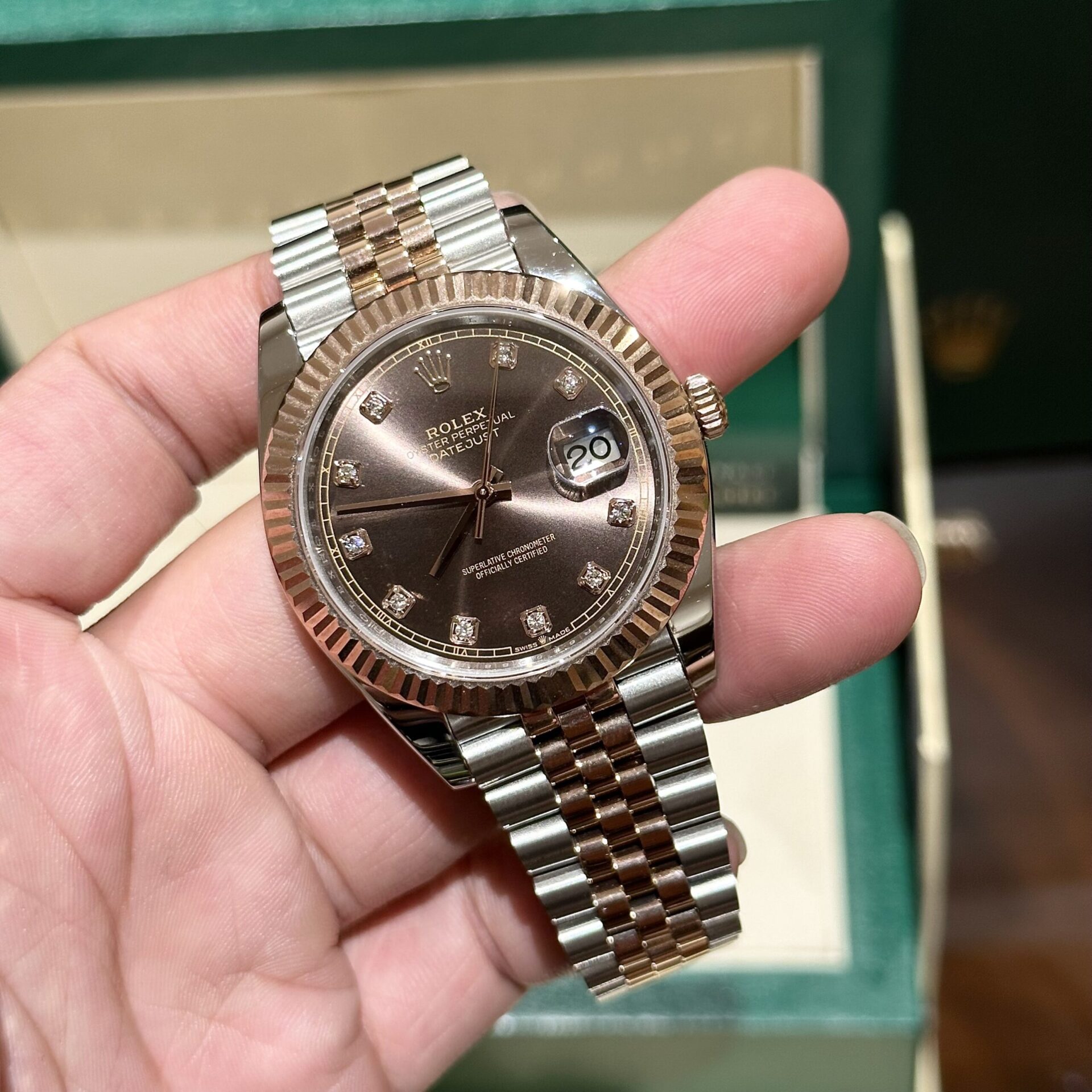 Rolex Replica 1:1 Watch DateJust Chocolate Dial EW Factory 41mm - Soul Replicas